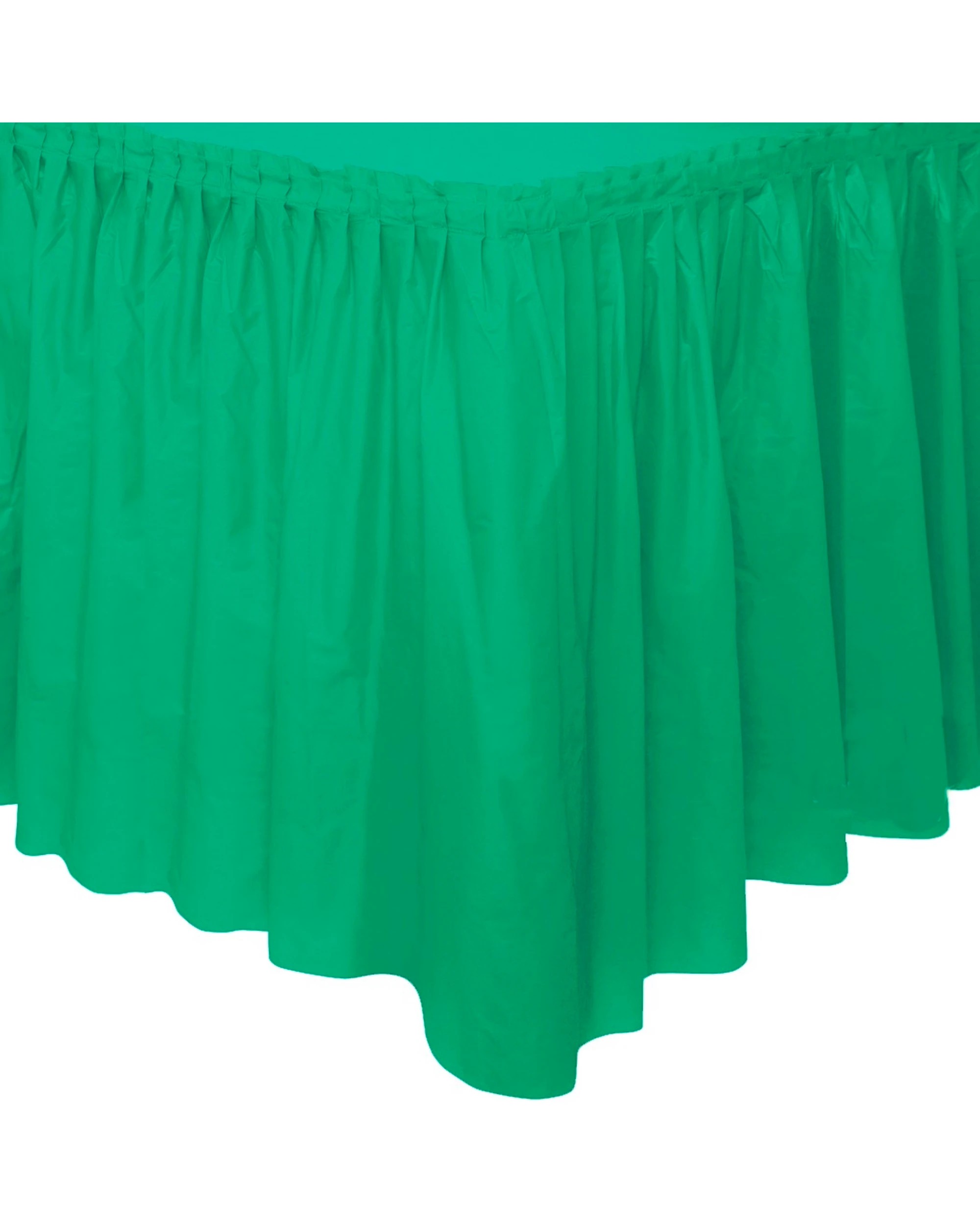 1 Unique Plastic Table Skirt - Green, 1 of 1