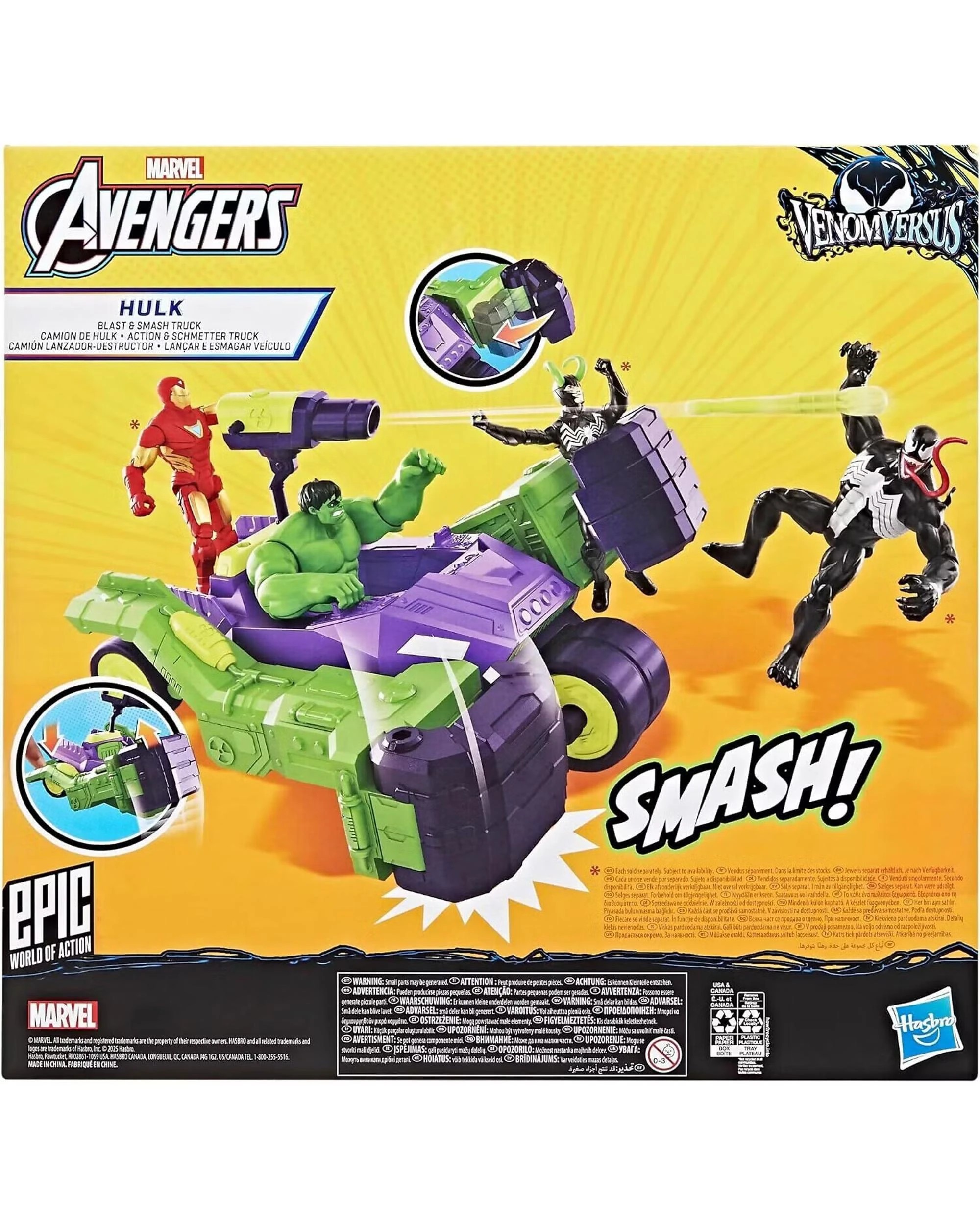 5 Marvel Avengers VenomVersus Epic World of Action Hulk Blast and Smash Truck, 5 of 5