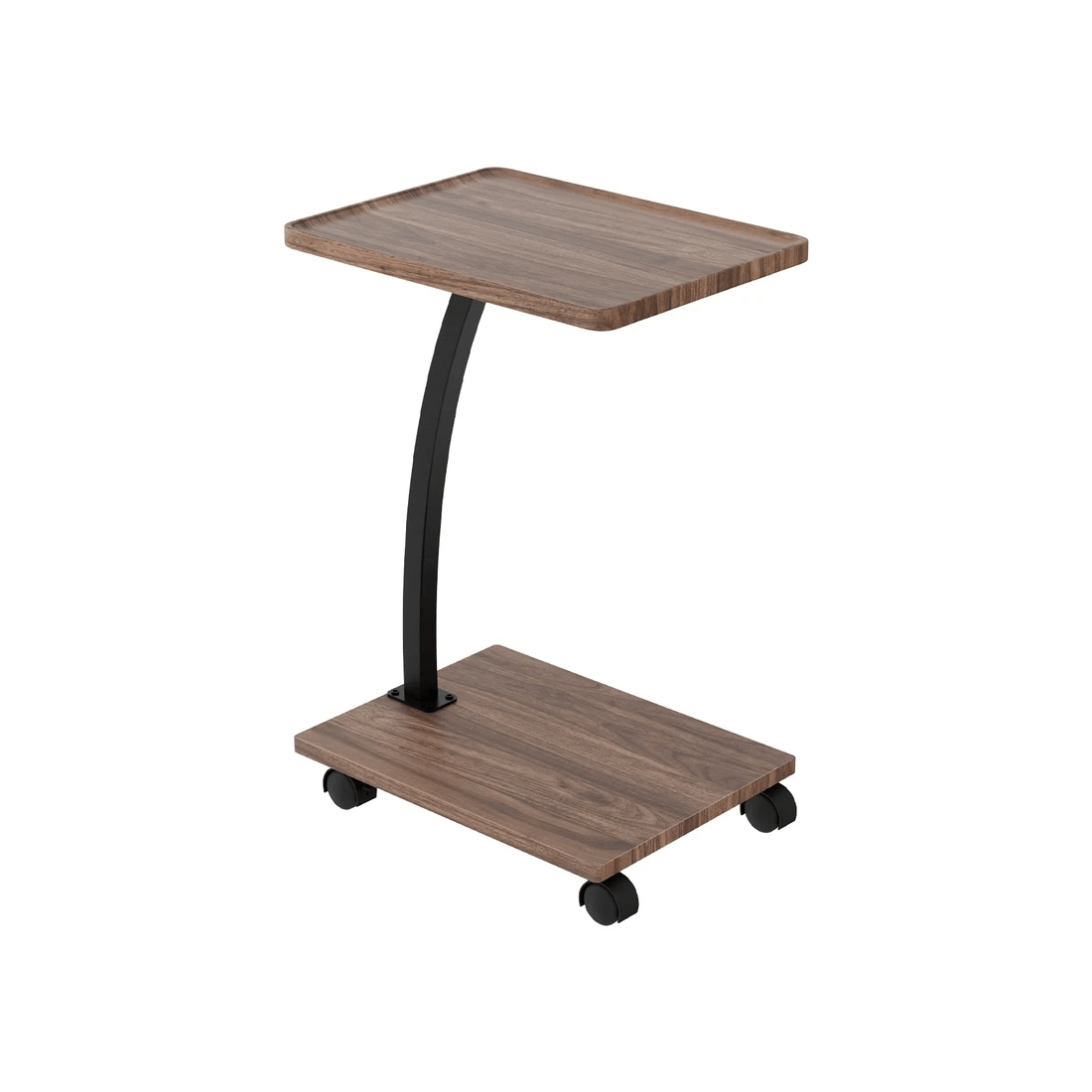 1 Artiss Coffee Table C Shaped - Brown, 1 of 6