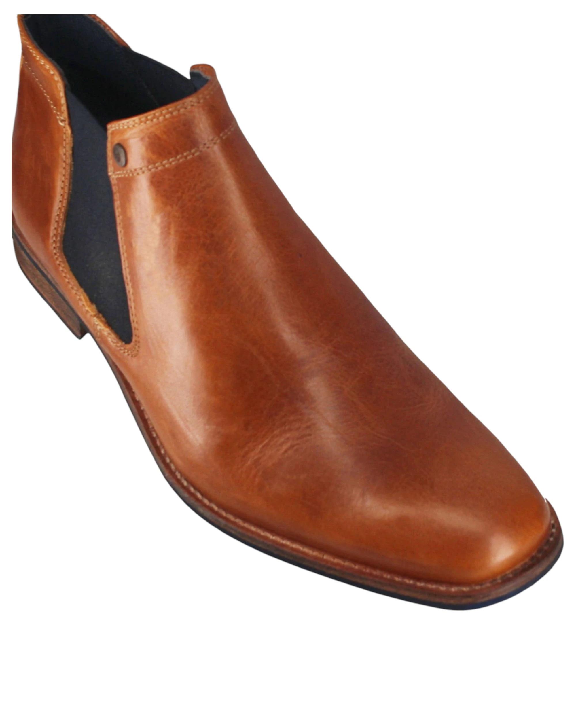 3 Wild Rhino Mens Drake Formal Dress Work Boots TAN, 3 of 6