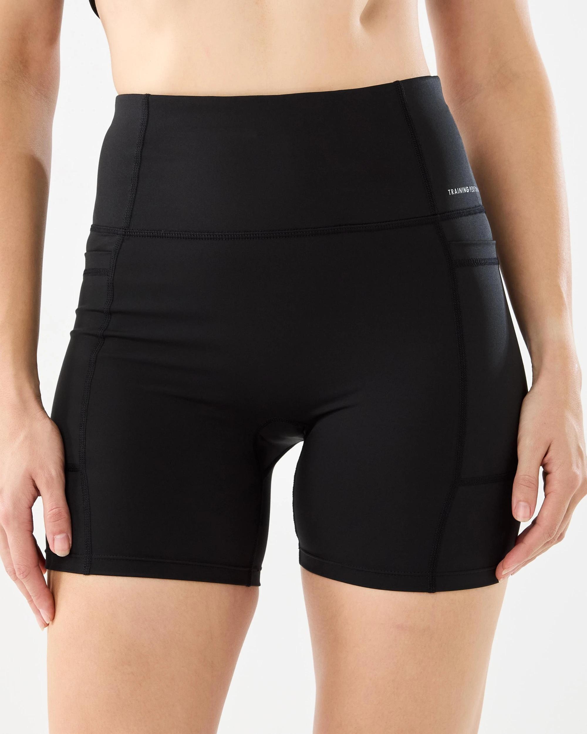 1 Active Womens Train Bike Shorts Black, 1 of 7