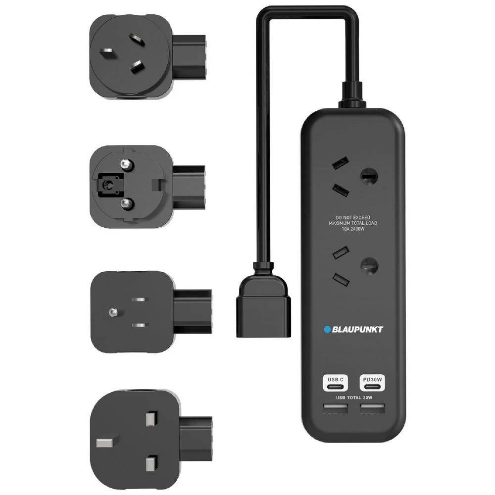 1 Blaupunkt Universal PD30W Travel Adaptor Kit Black, 1 of 5