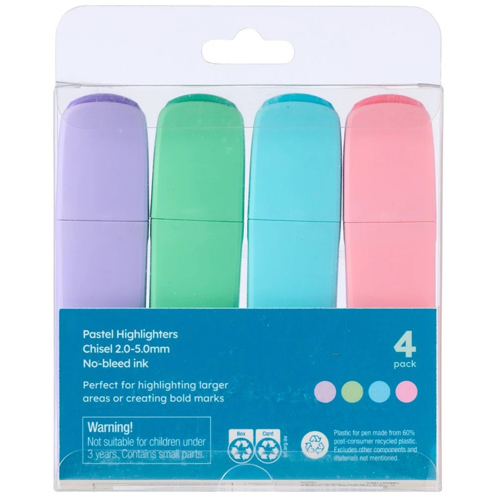 3 Studymate Novelty Highlighter Pastel 4 Pack, 3 of 9