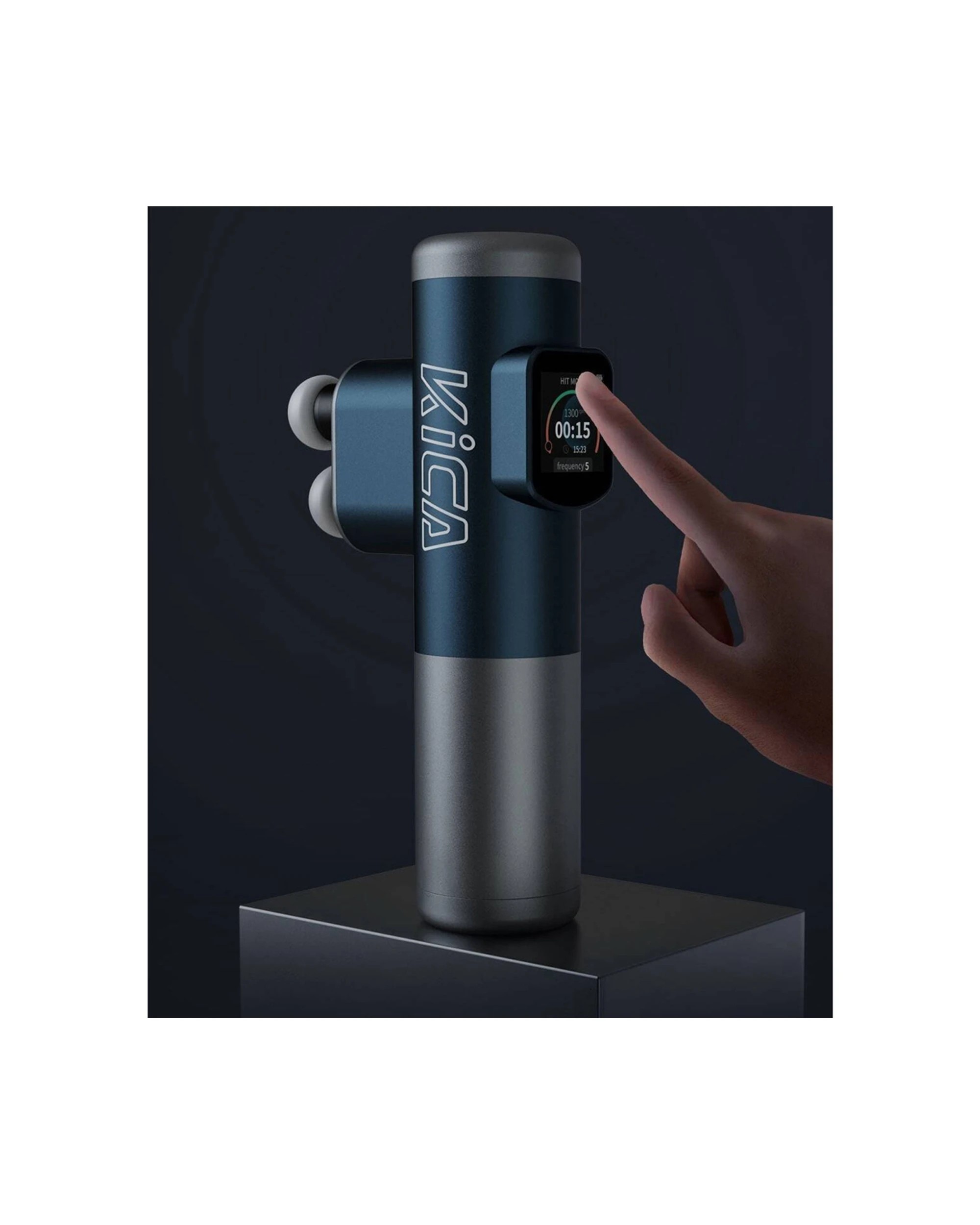 2 Kica Pro Double-Head Massage Gun Deep Tissue Percussion With OLED Screen - Blue, 2 of 2