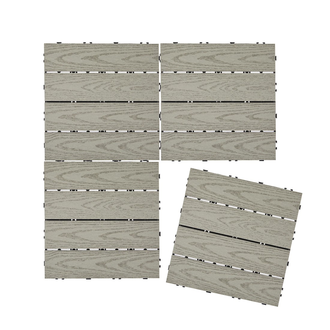 2 4 Pack Wood Look Decking Tiles, 2 of 6