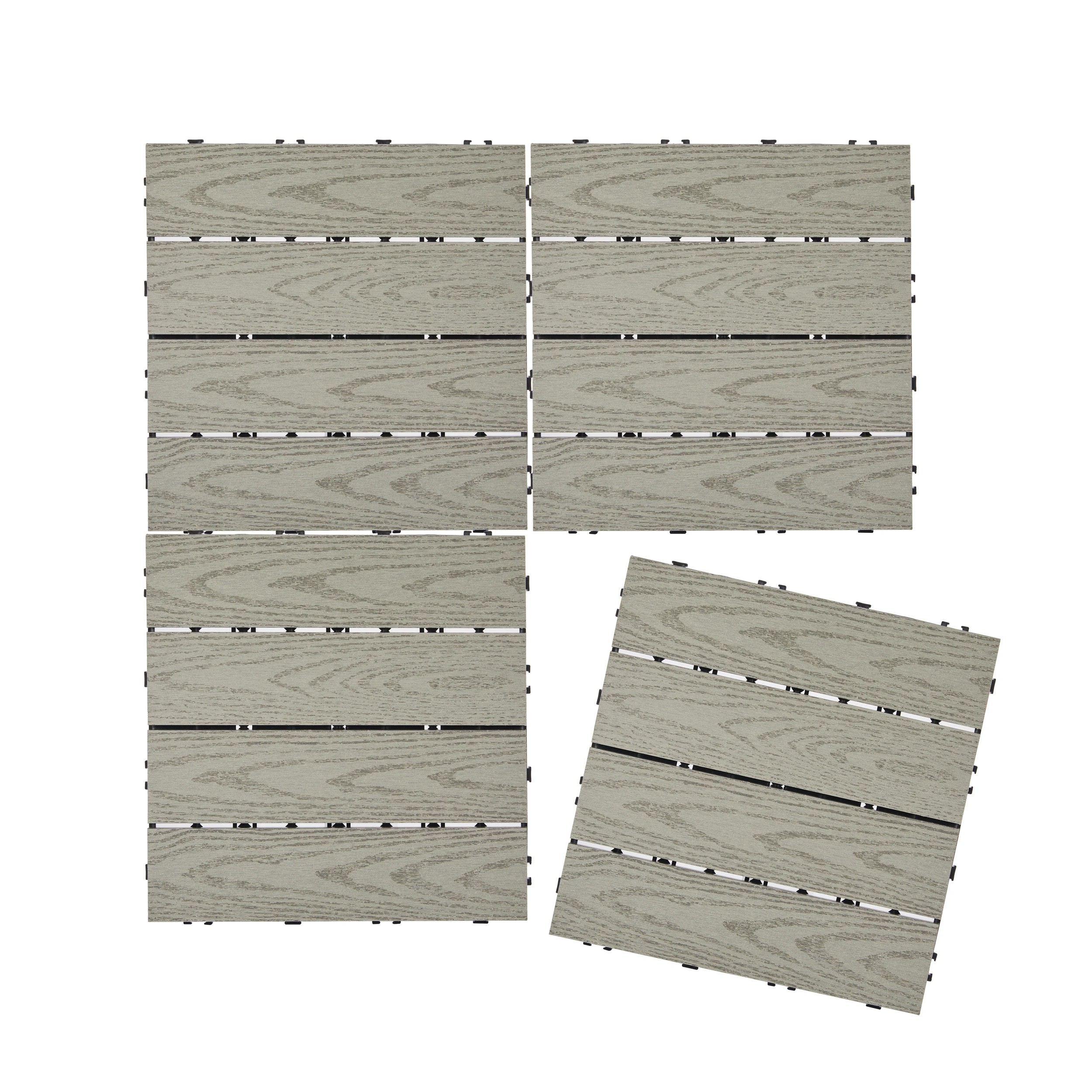 2 4 Pack Wood Look Decking Tiles, 2 of 6
