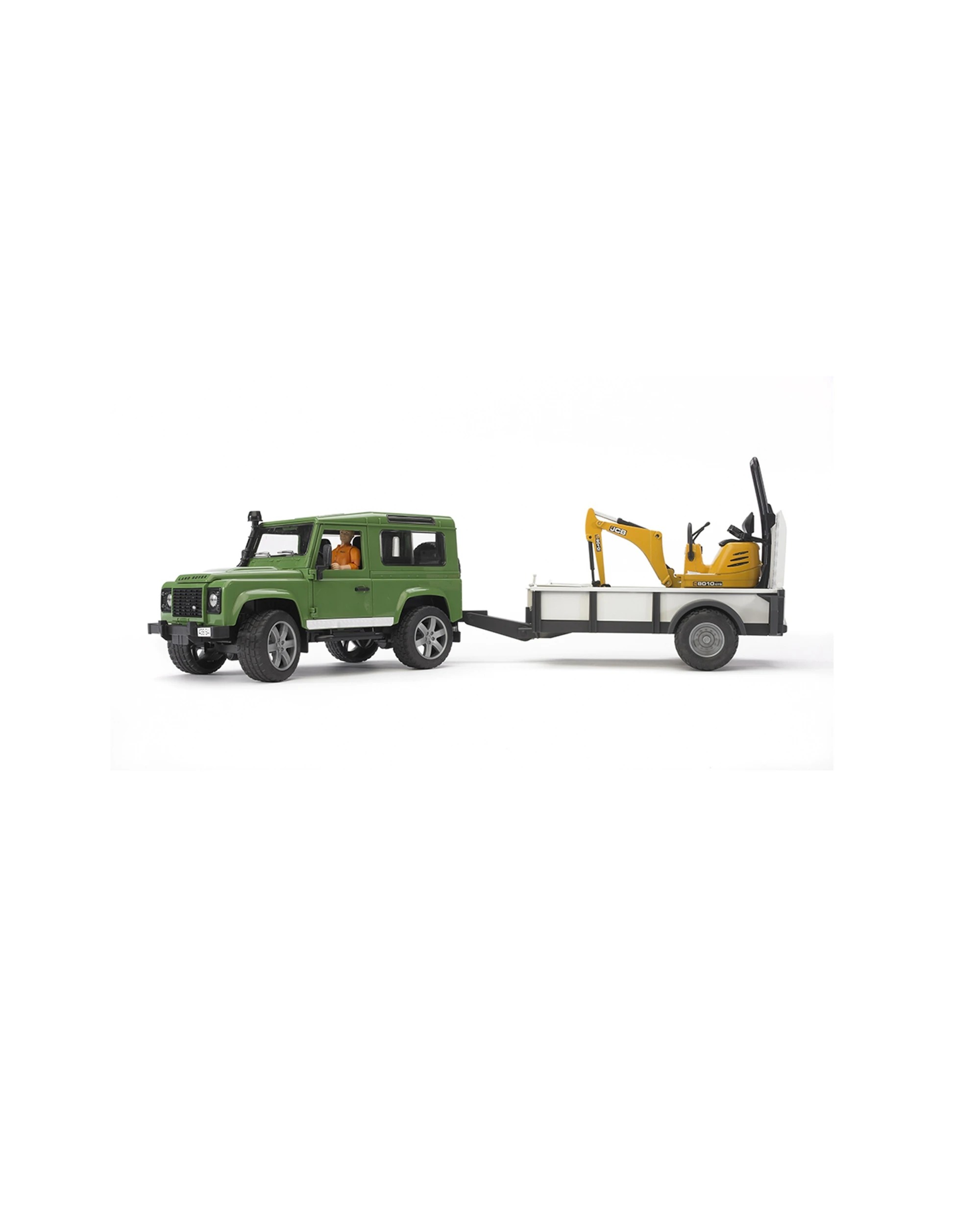 1 Bruder Land Rover Defender With Trailer 1 16 Scale 60cm Construction Toy Age 4 Plus - Green, 1 of 3