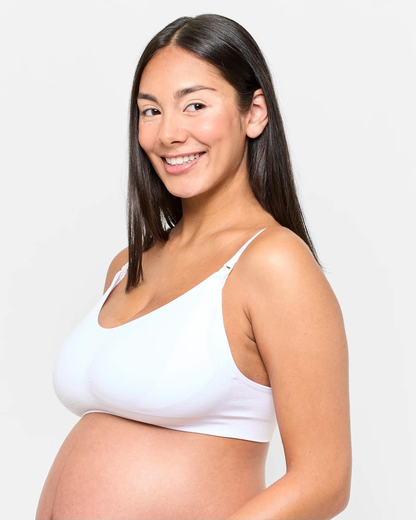 2 Target Maternity Seamfree Wirefree Bra WHITE, 2 of 4