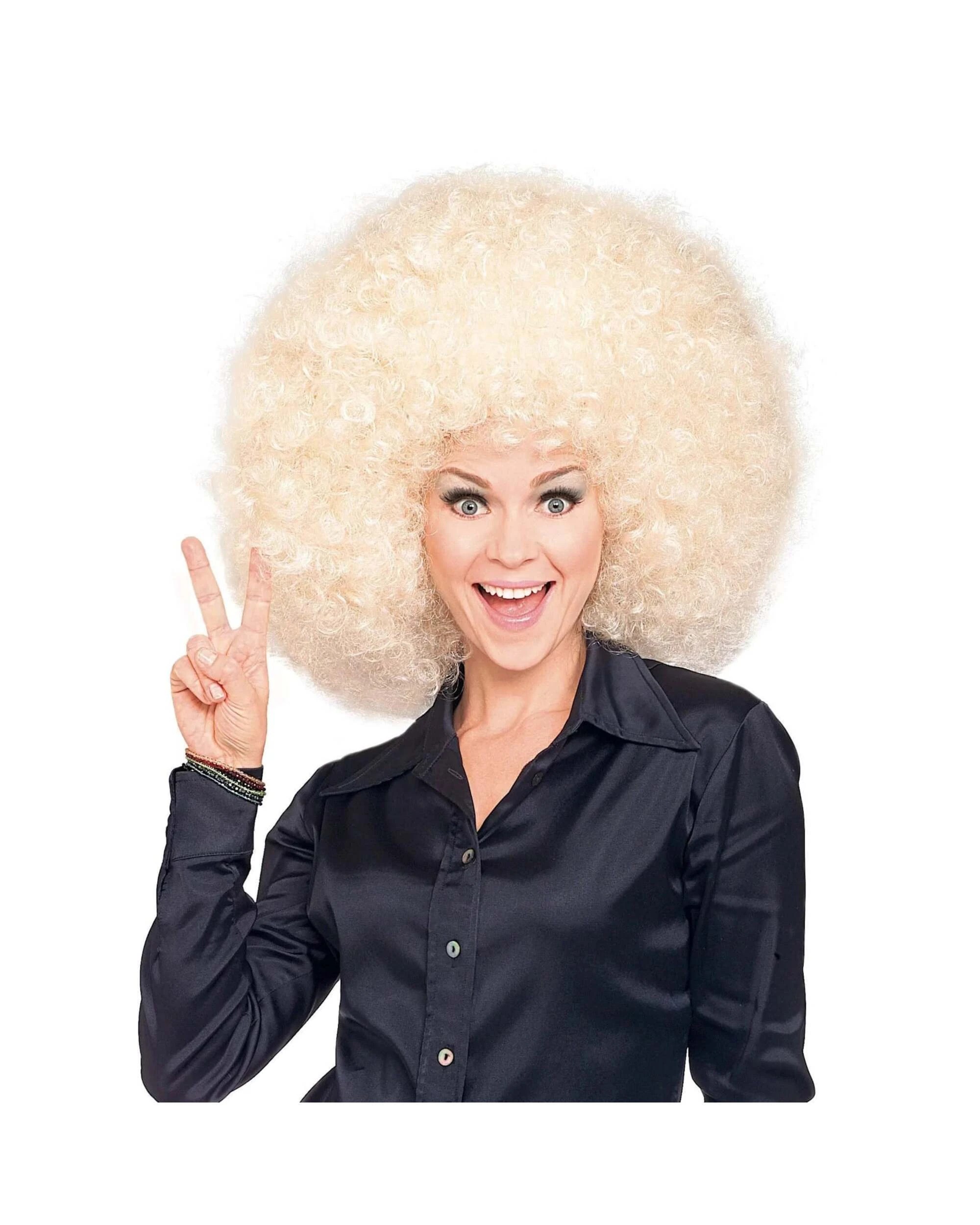 1 Rubies Super Afro Unisex Adult Wig - One Size - Brown, 1 of 2
