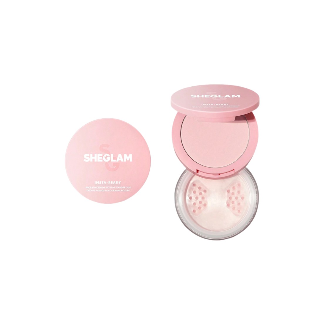 1 SHEGLAM Insta-Ready Face & Under Eye Setting Powder Duo - Bubblegum, 1 of 8