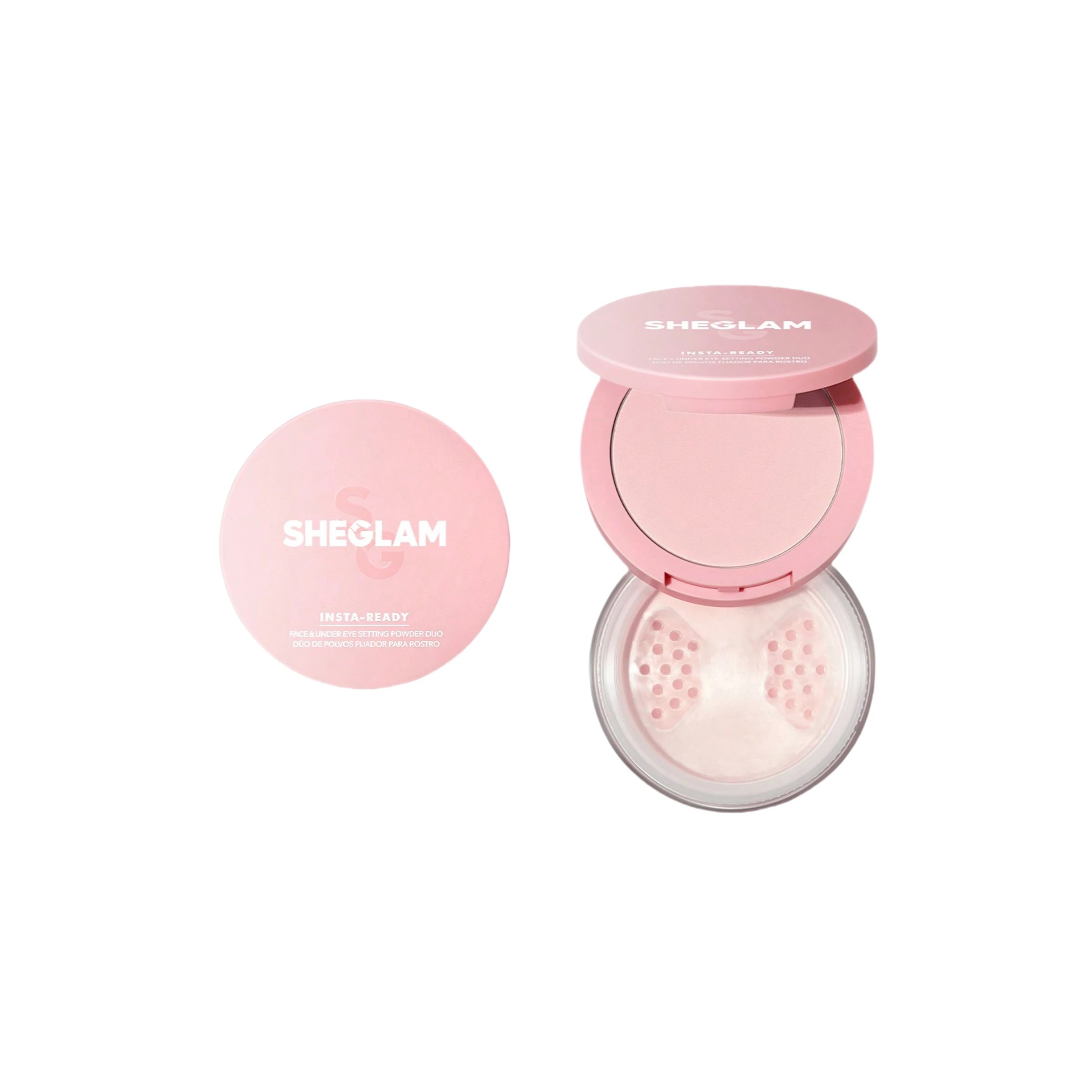 1 SHEGLAM Insta-Ready Face & Under Eye Setting Powder Duo - Bubblegum, 1 of 8