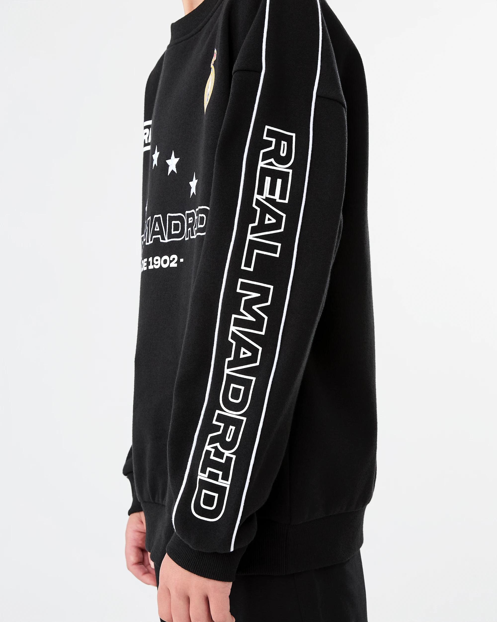 5 Real Madrid Youth Crew Neck Sweatshirt Black, 5 of 9