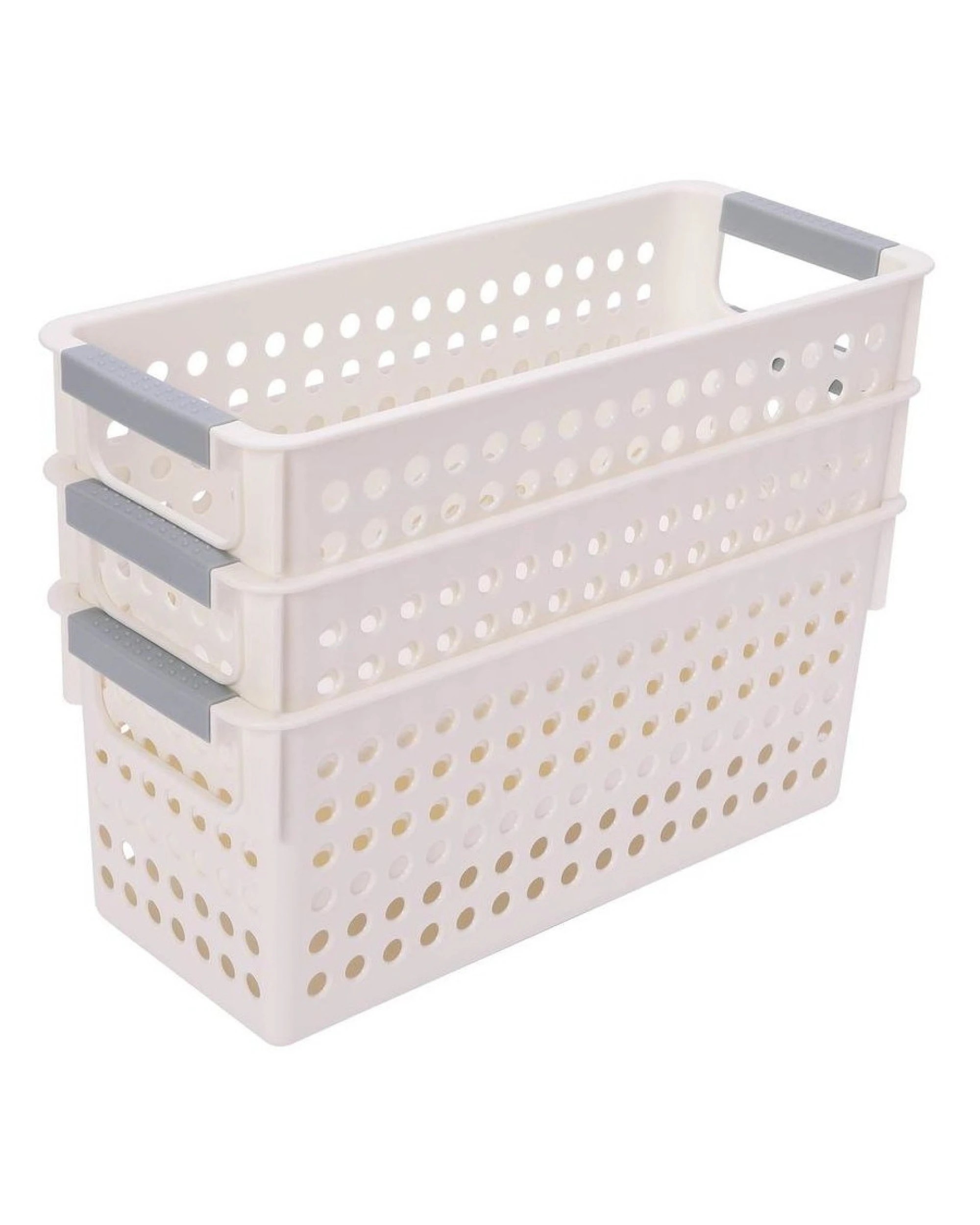 4 BR Home Premium Plastic Storage Basket with Grip Handles - 36 Pack, 4 of 7
