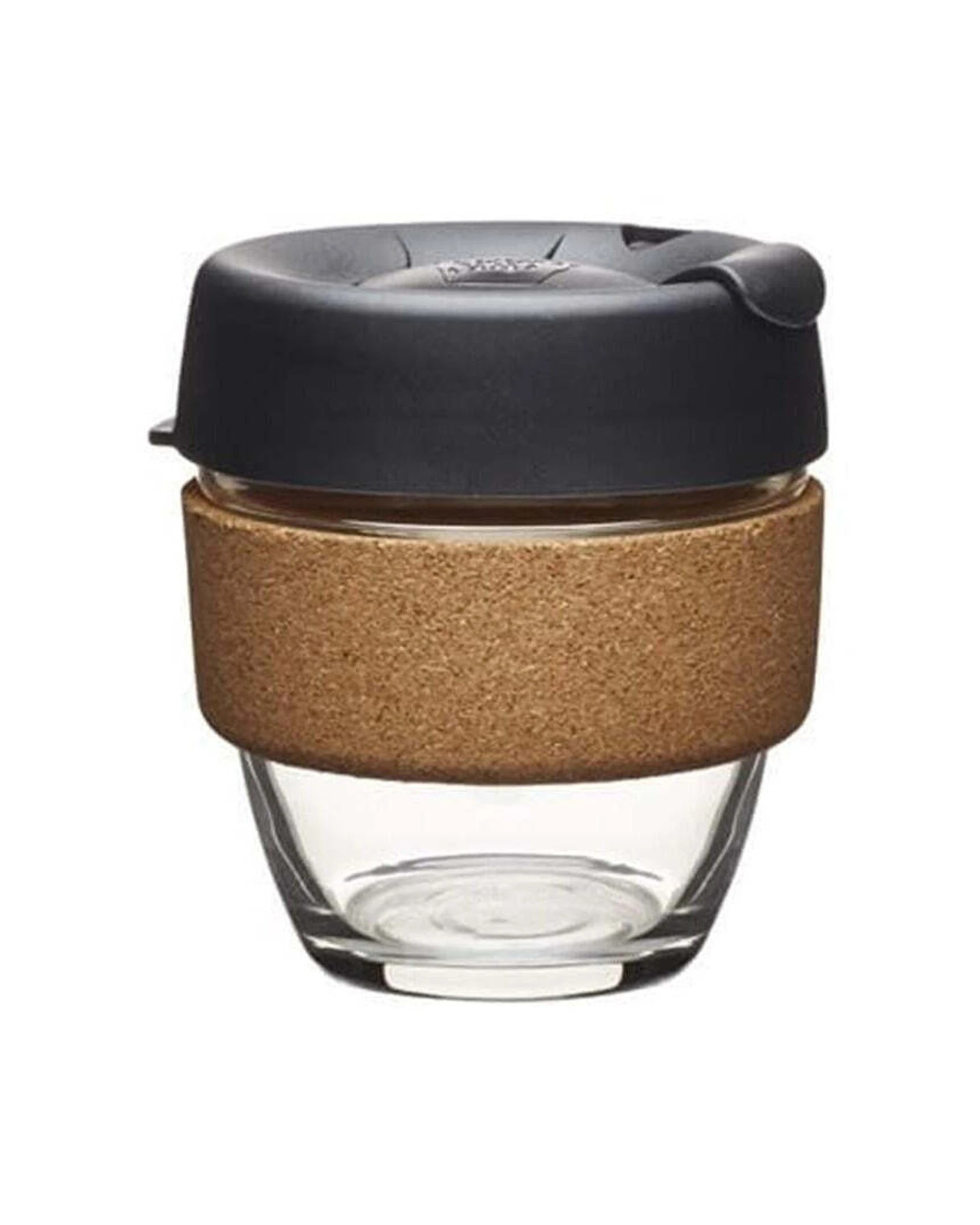 1 Keepcup Brew Cork Changemakers Reusable Glass Cup Spill-proof Lid 227ml - Black, 1 of 1
