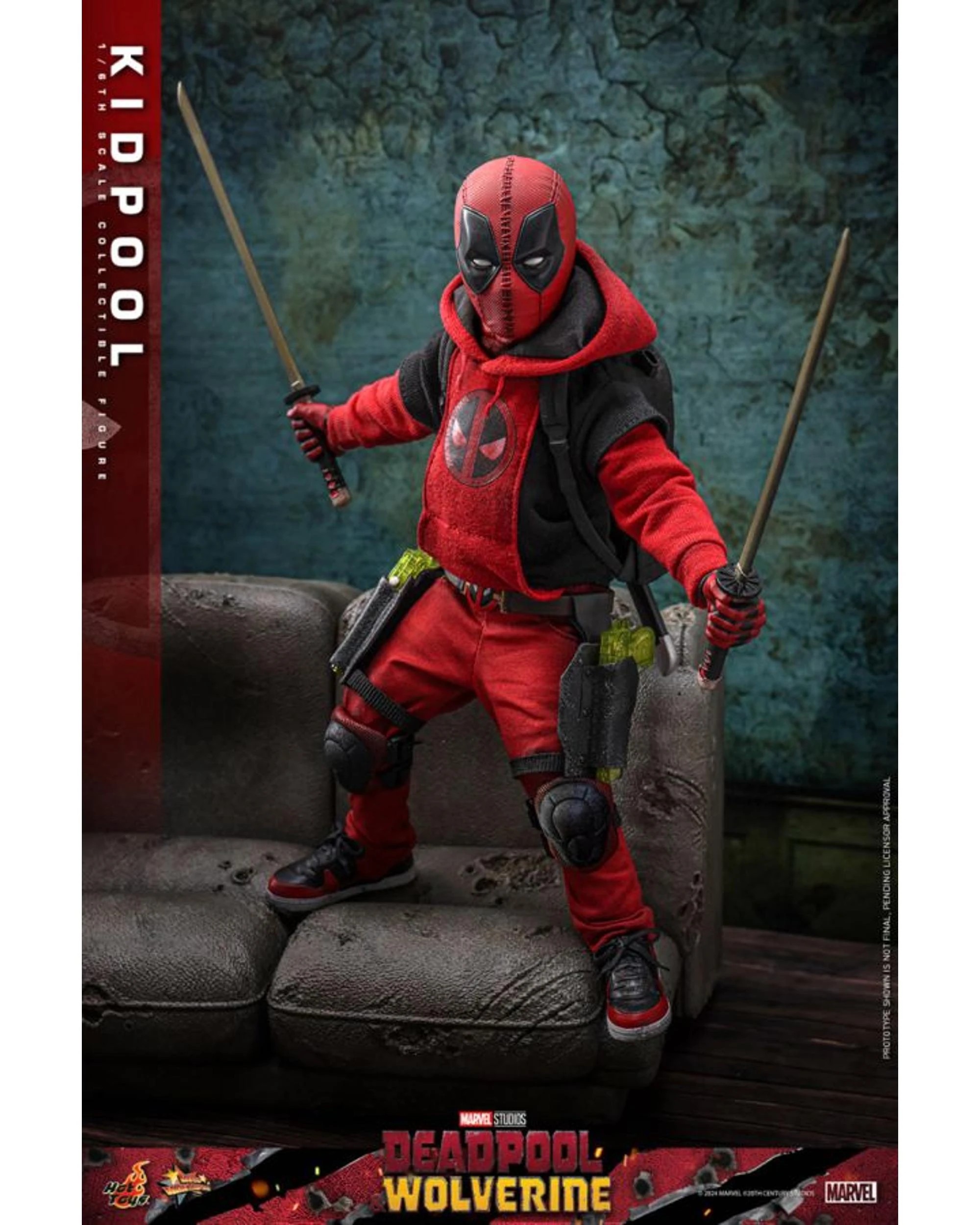 5 Hot Toys Deadpool and Wolverine: Kidpool 1:6 Scale Collectible Action Figure, 5 of 10