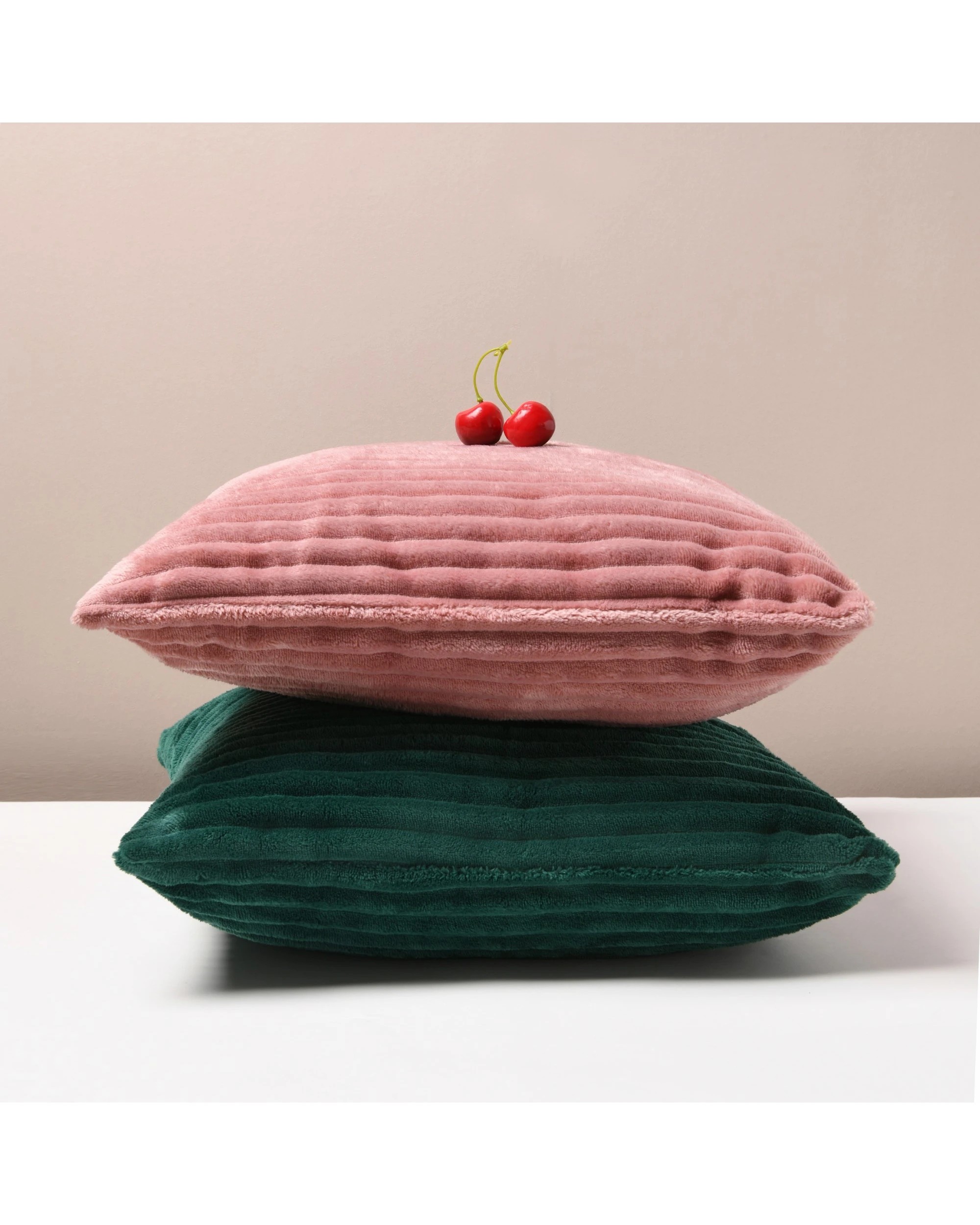 6 Dreamaker Signature Embossed Corduroy Fleece Cushion 45x45cm - Blush, 6 of 6