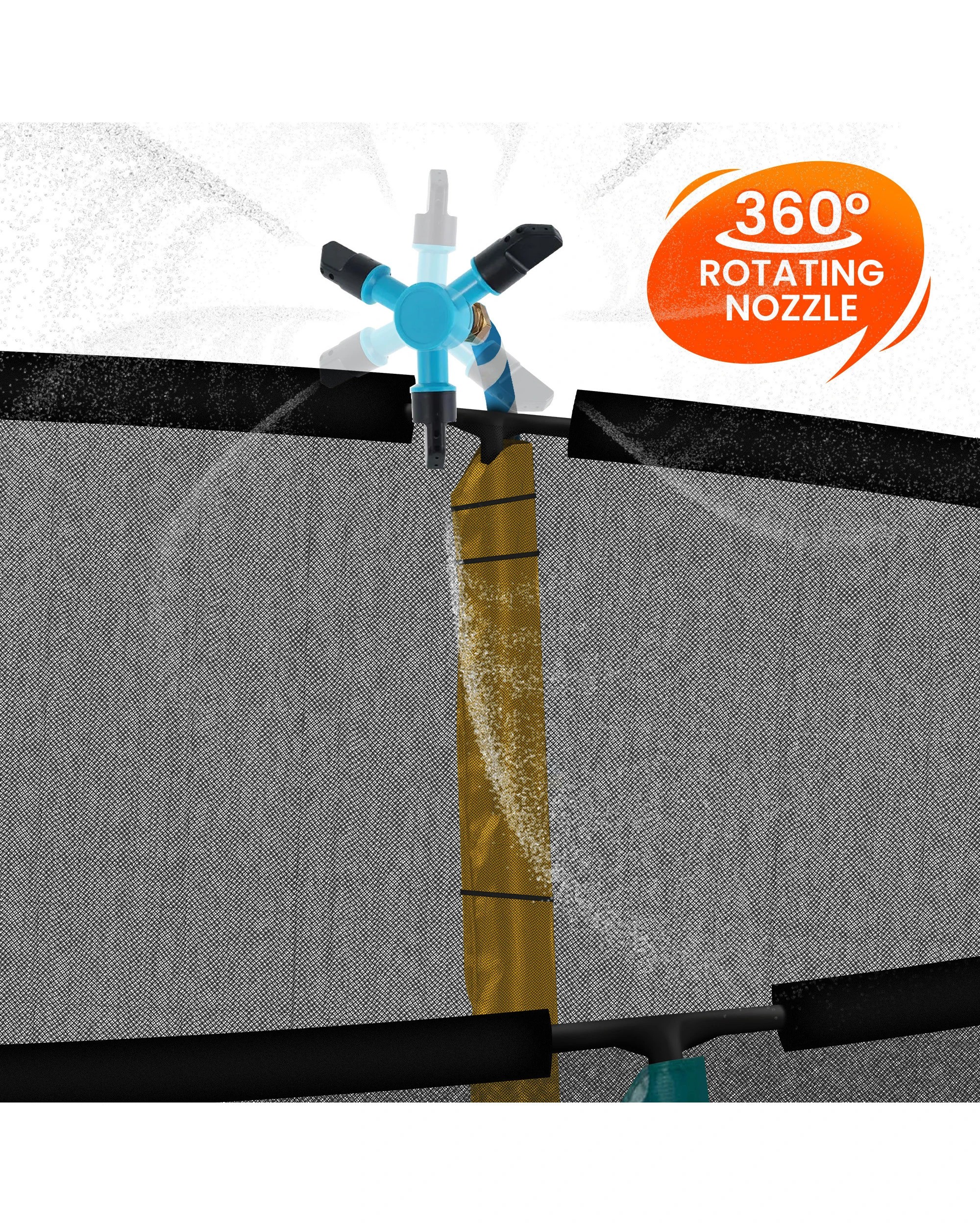 6 Kahuna Waterpark Rotating Trampoline Water Sprinkler Kit With Adjustable Hose, 6 of 10