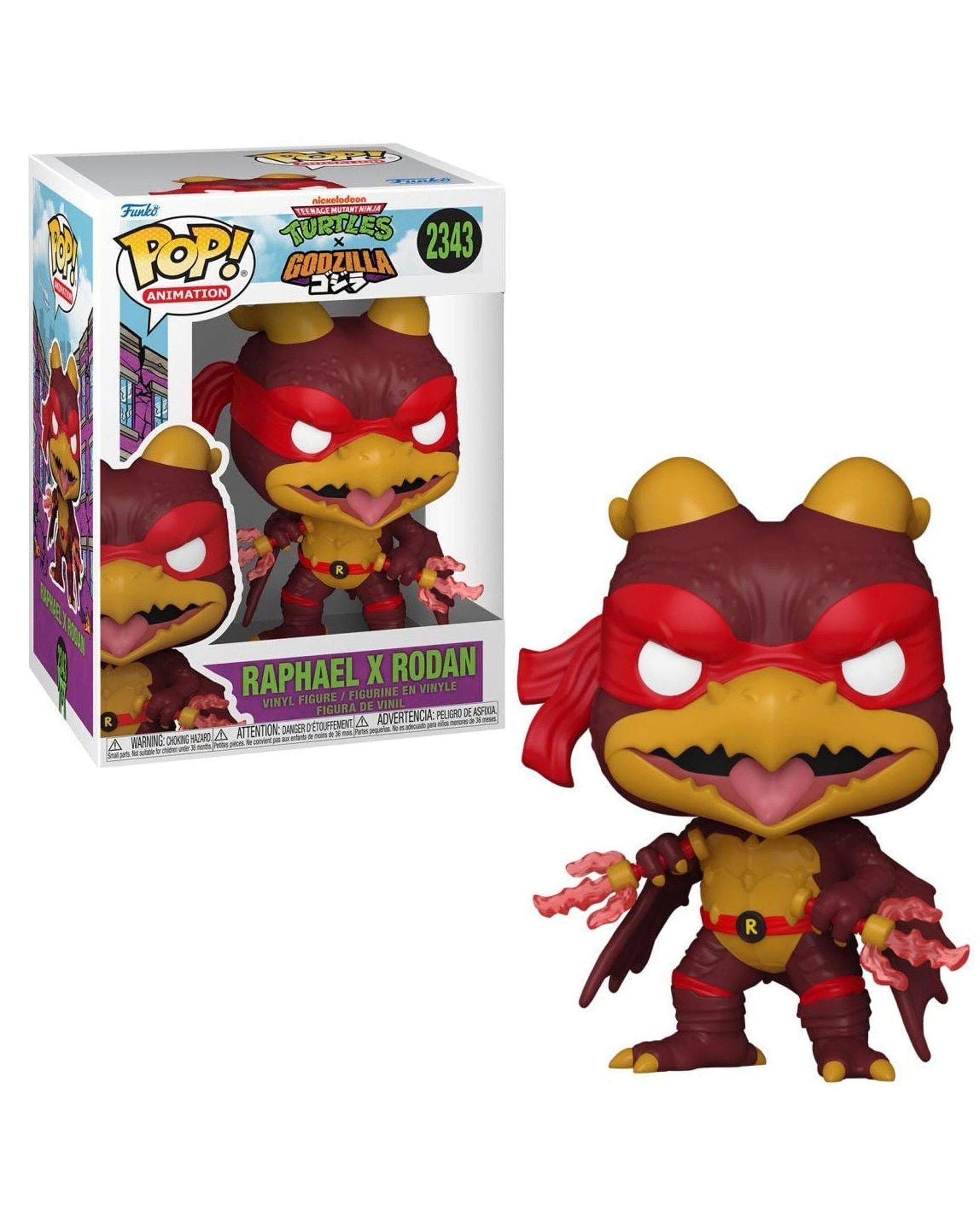 1 Teenage Mutant Ninja Turtles x Godzilla Raphael x Rodan Funko POP! Vinyl, 1 of 3