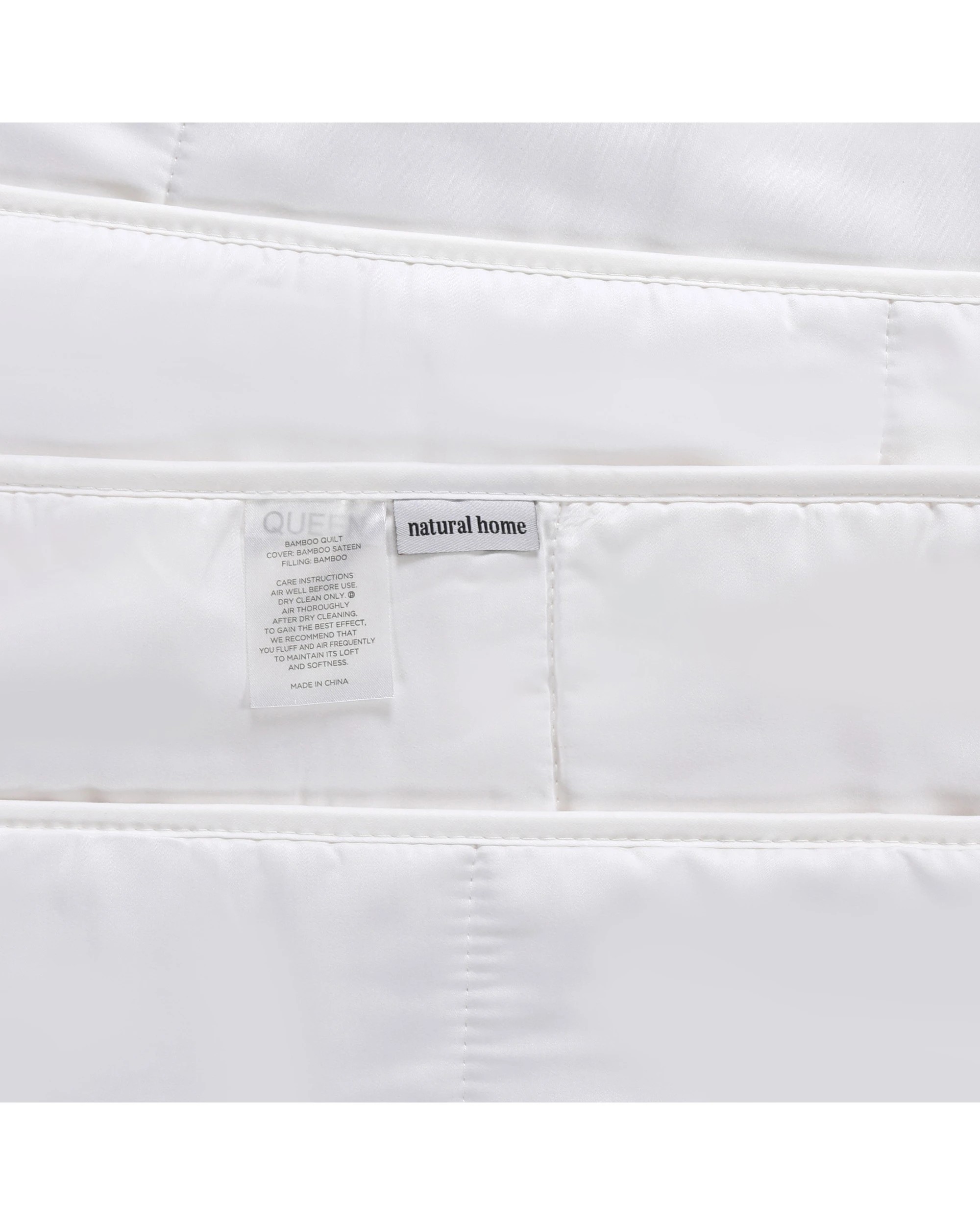 7 Natural Home 450gsm Winter Bamboo Quilt - Queen Bed - White, 7 of 8