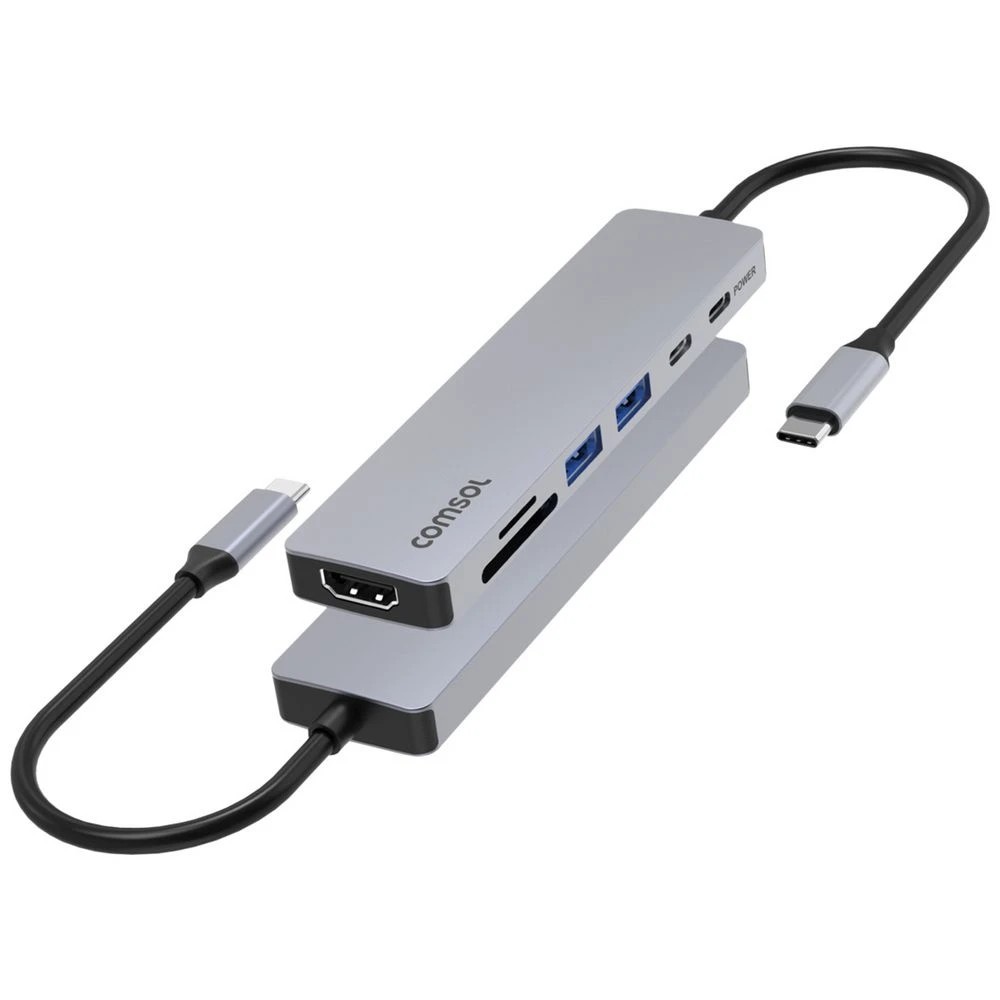 6 Comsol 4K Multi-Port USB-C Hub with SD Card Reader, 6 of 6
