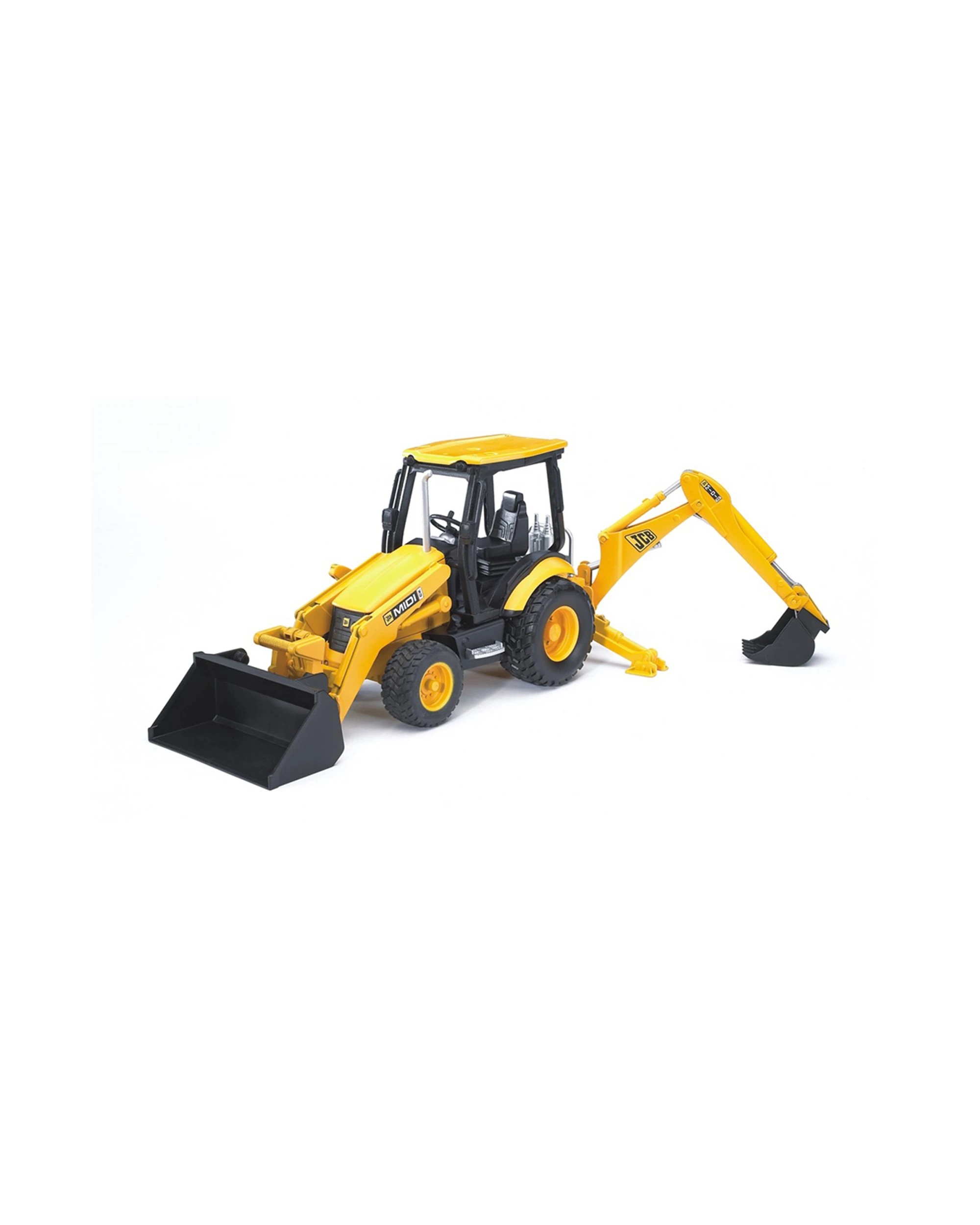 4 Bruder Jcb Backhoe Loader Toy 1 16 Scale 34cm Kids Construction Vehicle Age 3 Plus - Yellow, 4 of 5