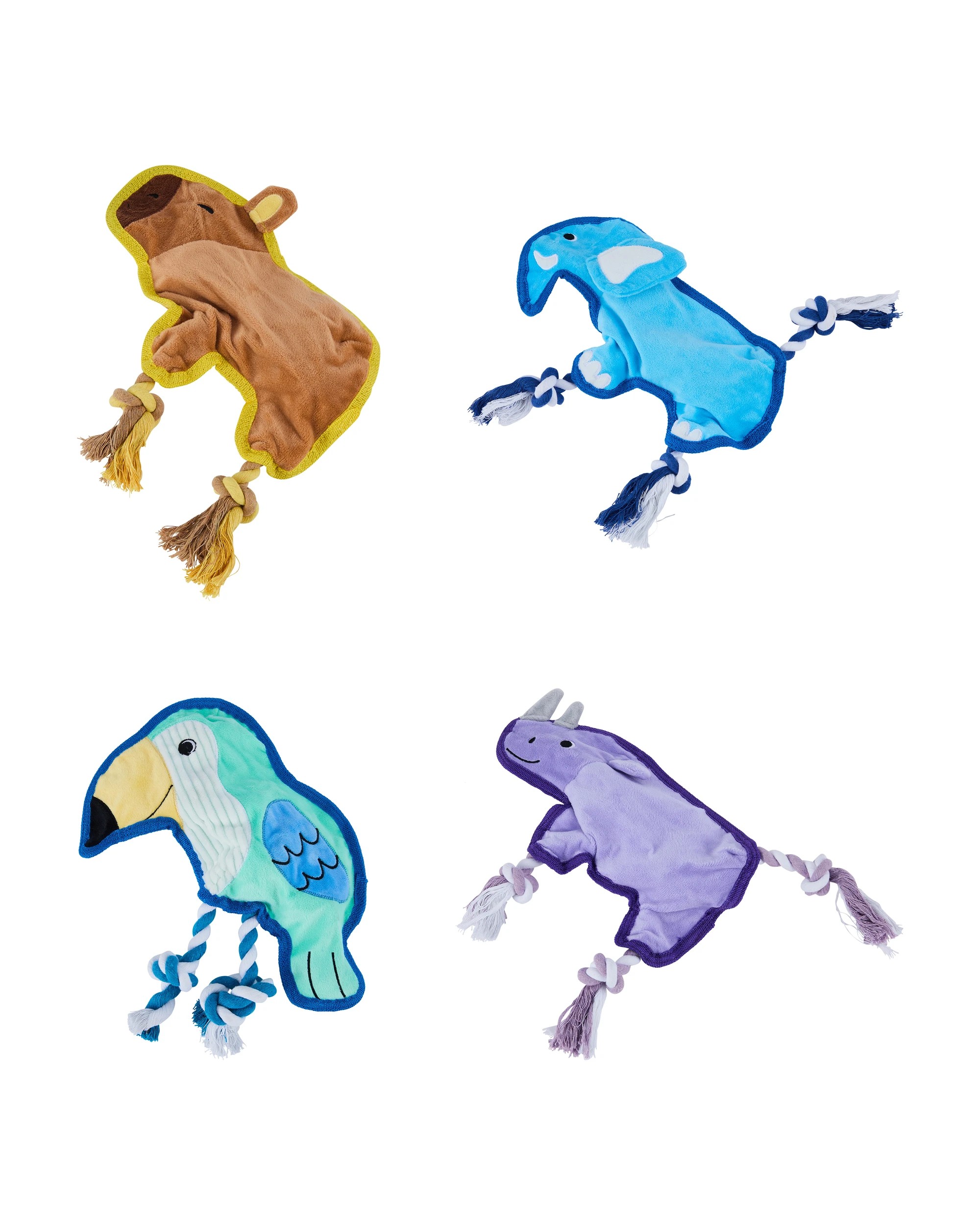 1 Flat Rope Plush Pet Toy - Assorted, 1 of 4