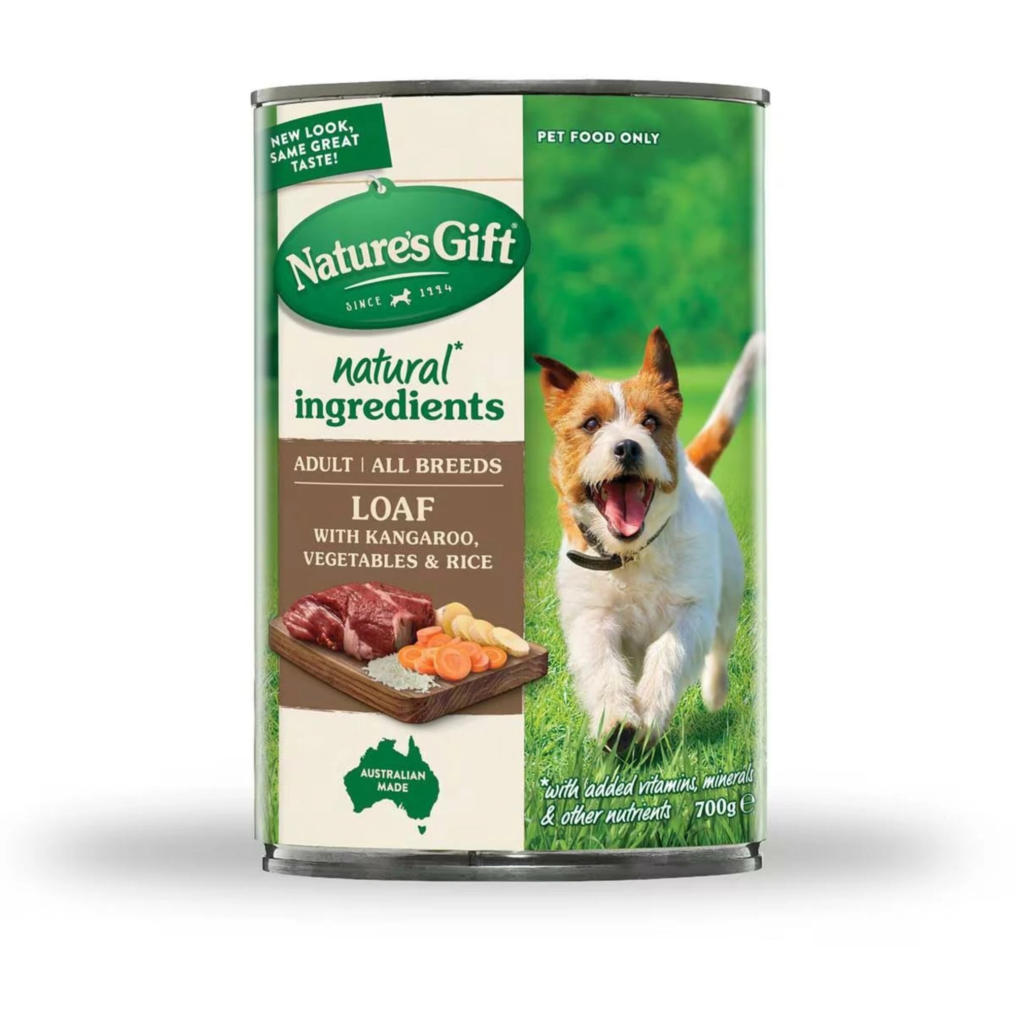 1 Nature's Gift Adult Wet Dog Food Loaf With Kangaroo & Vegetable 12X700g, 1 of 1
