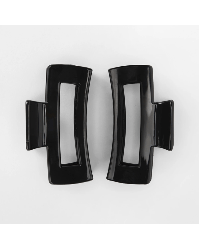OXX Haircare 2 Pack Black Medium Rectangular Claw C