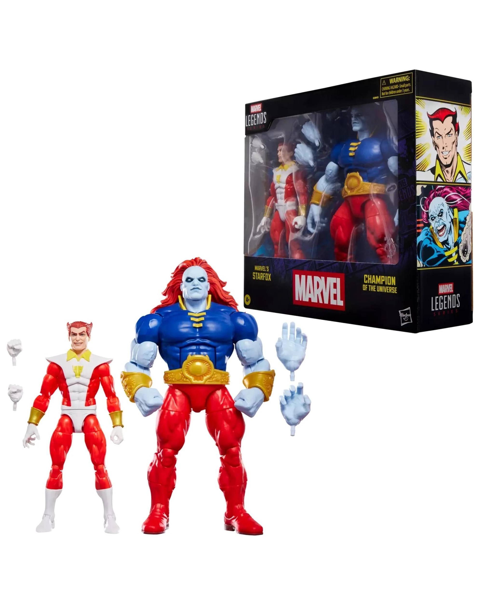 1 Marvel Legends Series Marvel's Starfox and Champion of the Universe Action Figure 2 Pack, 1 of 10