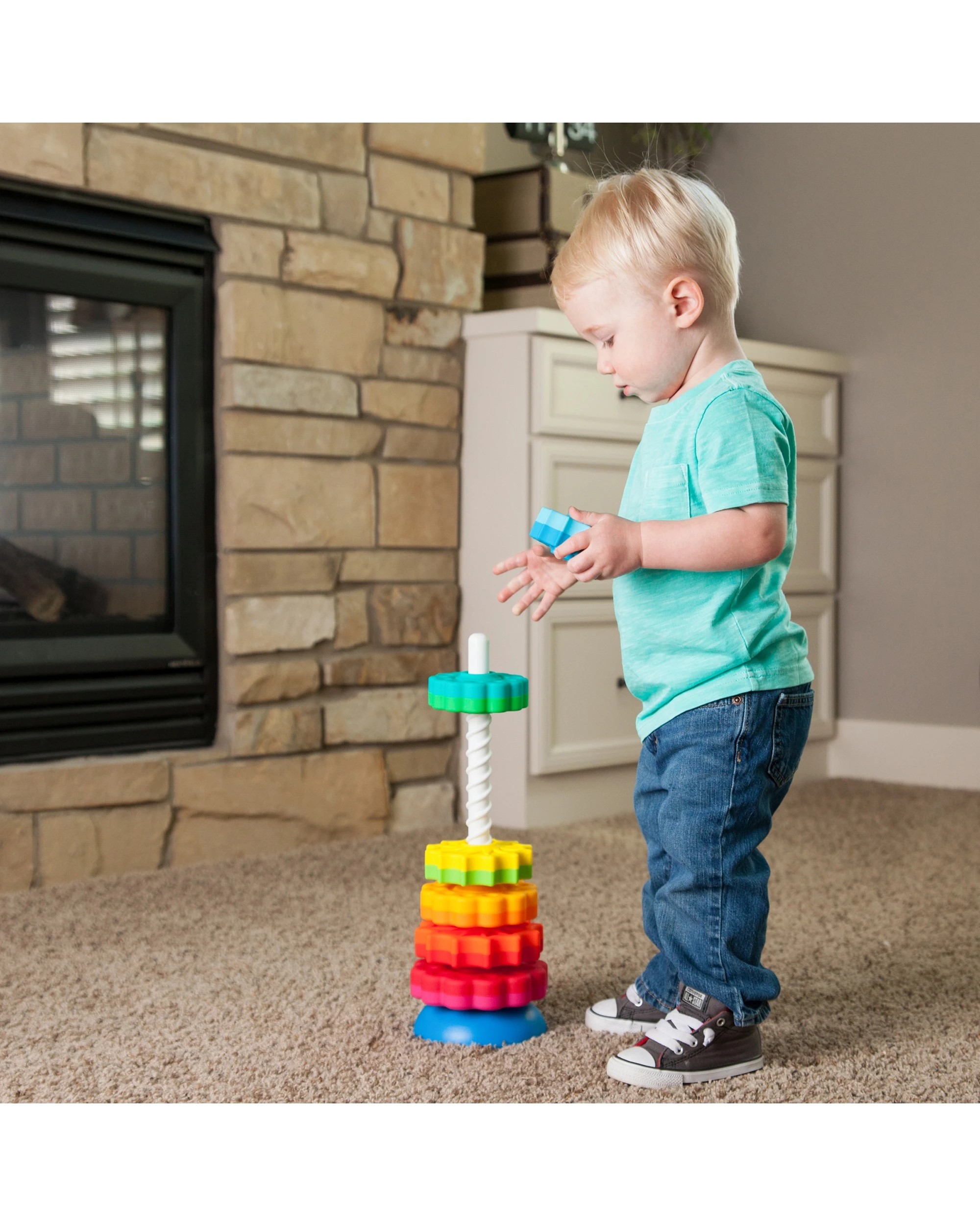 7 Fat Brain Toy Co SpinAgain Stacking And Twirling Hand Eye Coordination Toy - Multi, 7 of 7