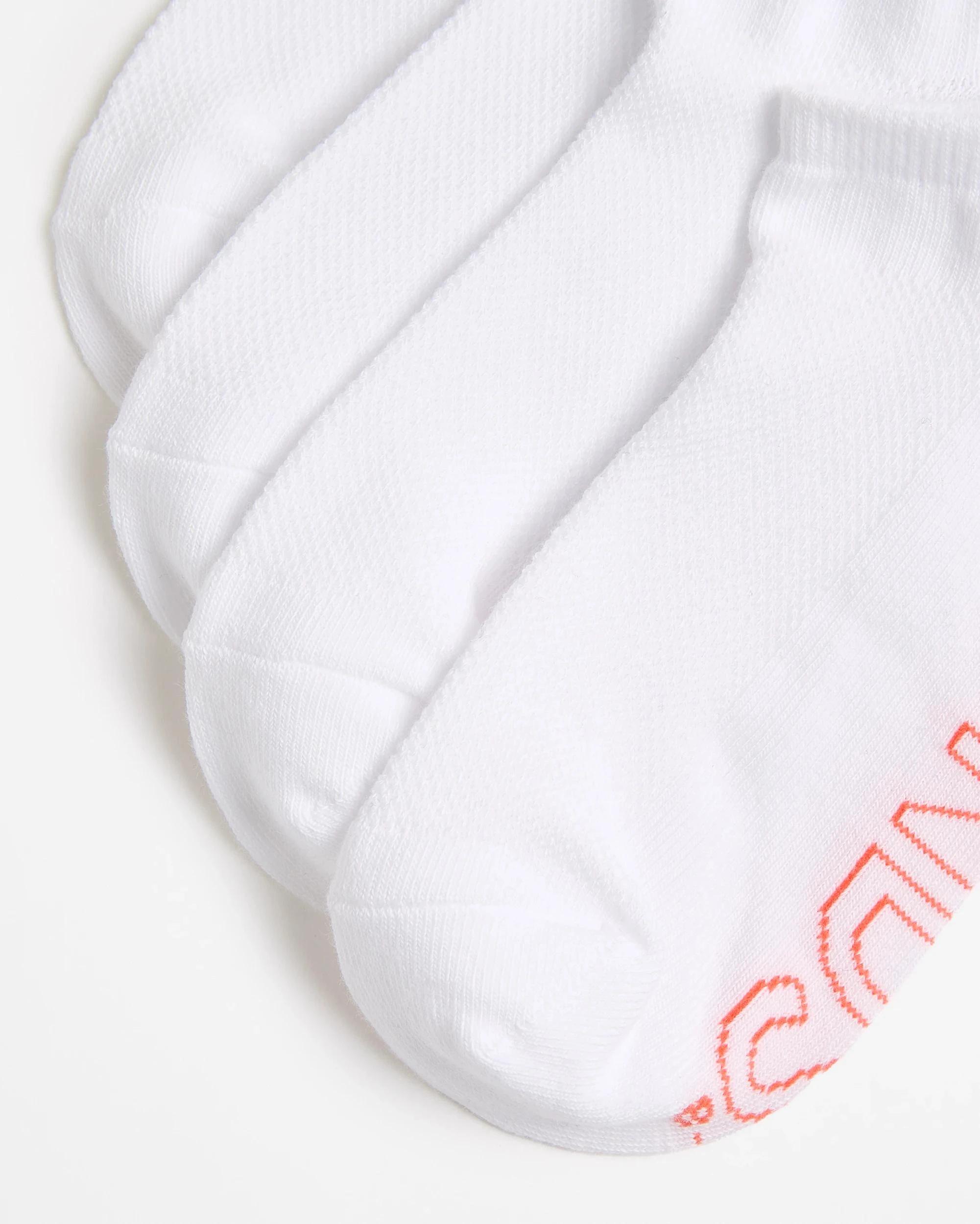 2 Women's Cotton Blend Logo Lightweight Low Cut Socks 4 Pack - Bonds WHITE, 2 of 3