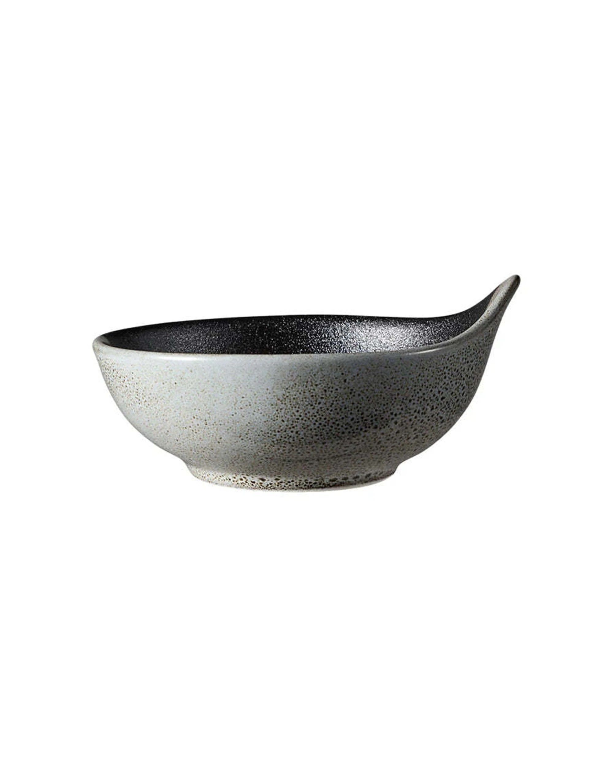2 Maxwell & Williams Caviar Umi Handled Sauce Bowl 10x4.5cm Porcelain Serveware - Grey, 2 of 3
