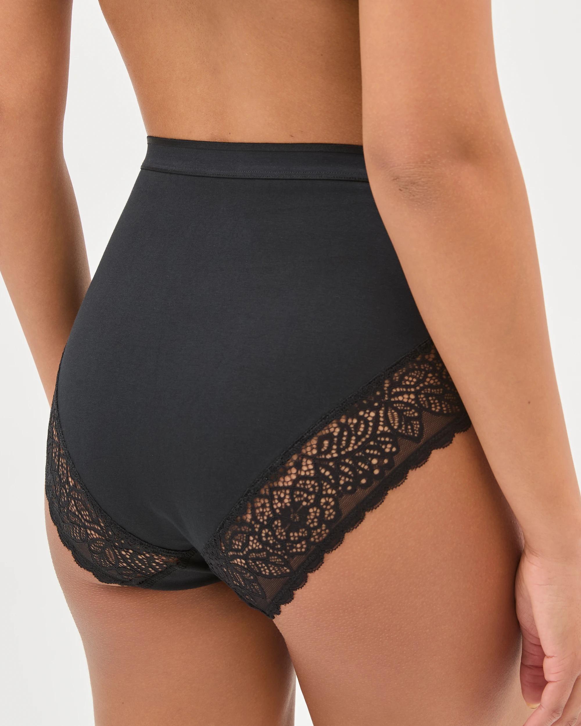 4 Target Woman Australian Cotton Blend 2 Pack Luna Lace Light Shaping Full Briefs BLACK, 4 of 4