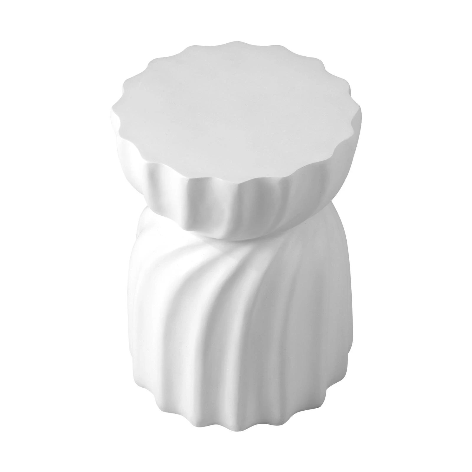 4 Oikiture Coffee Side Table Bedside End Stool Stand Stone Indoor Outdoor
 - White, 4 of 8