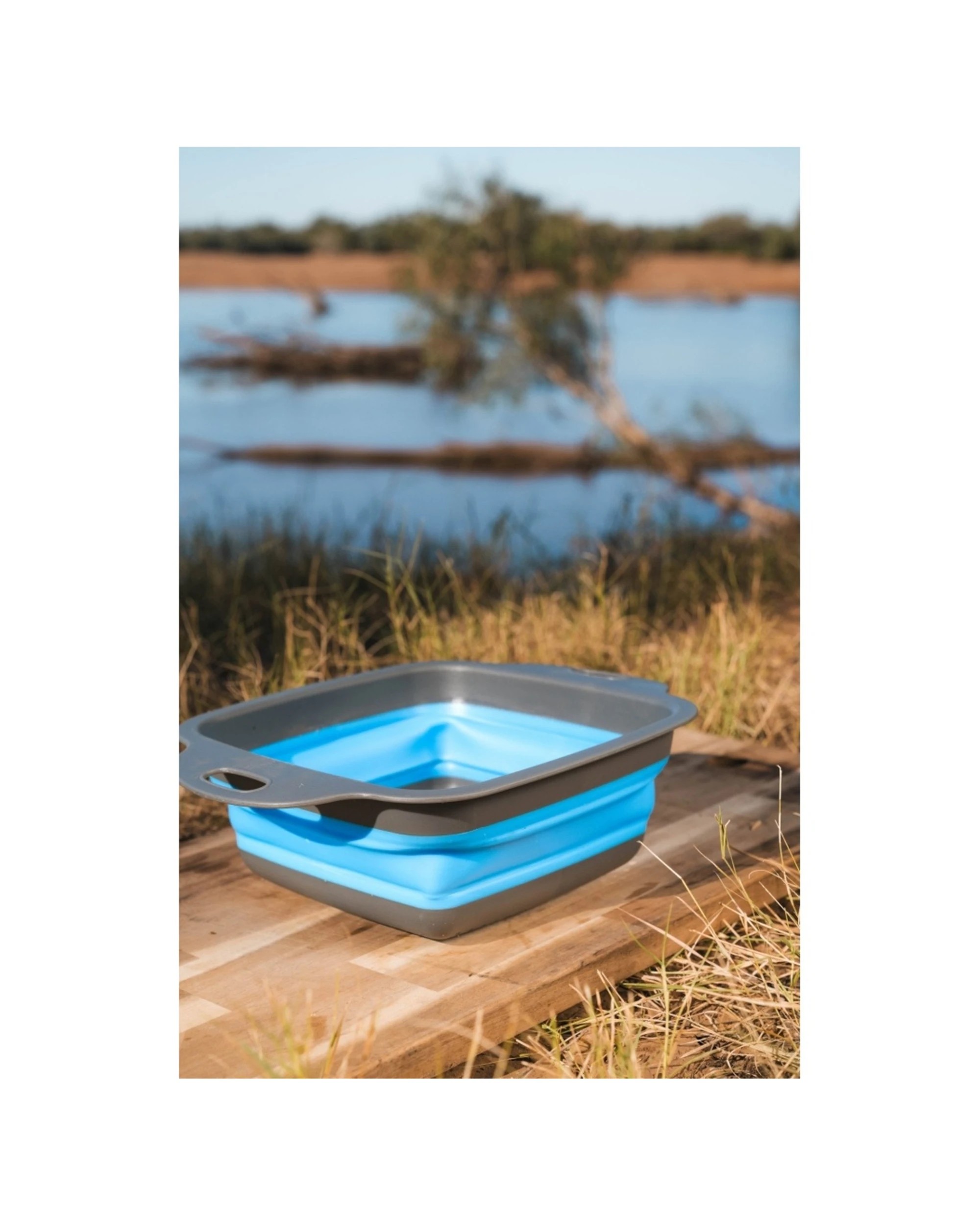 4 Wildtrak Expanda Foldable Strainer Camping Kitchen Accessory PP TPR - Blue, 4 of 6
