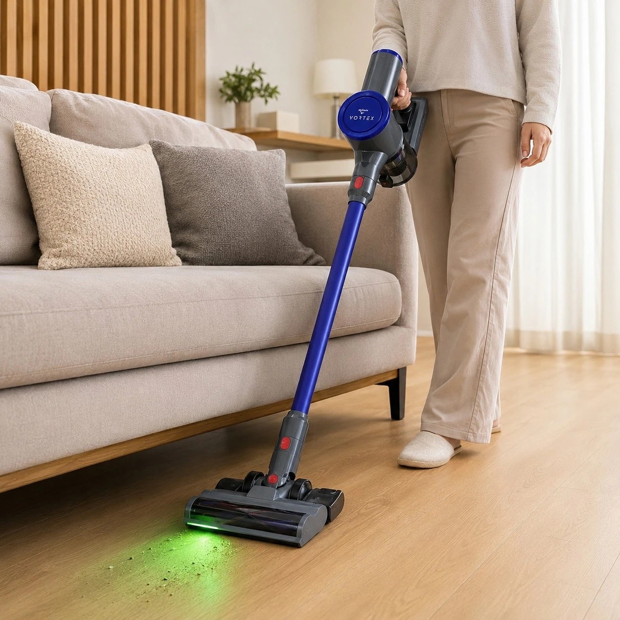 5 MyGenie Vortex Stick Vacuum & Mop, Dust Spotting Tech, HEPA, Cordless - Blue, 5 of 10