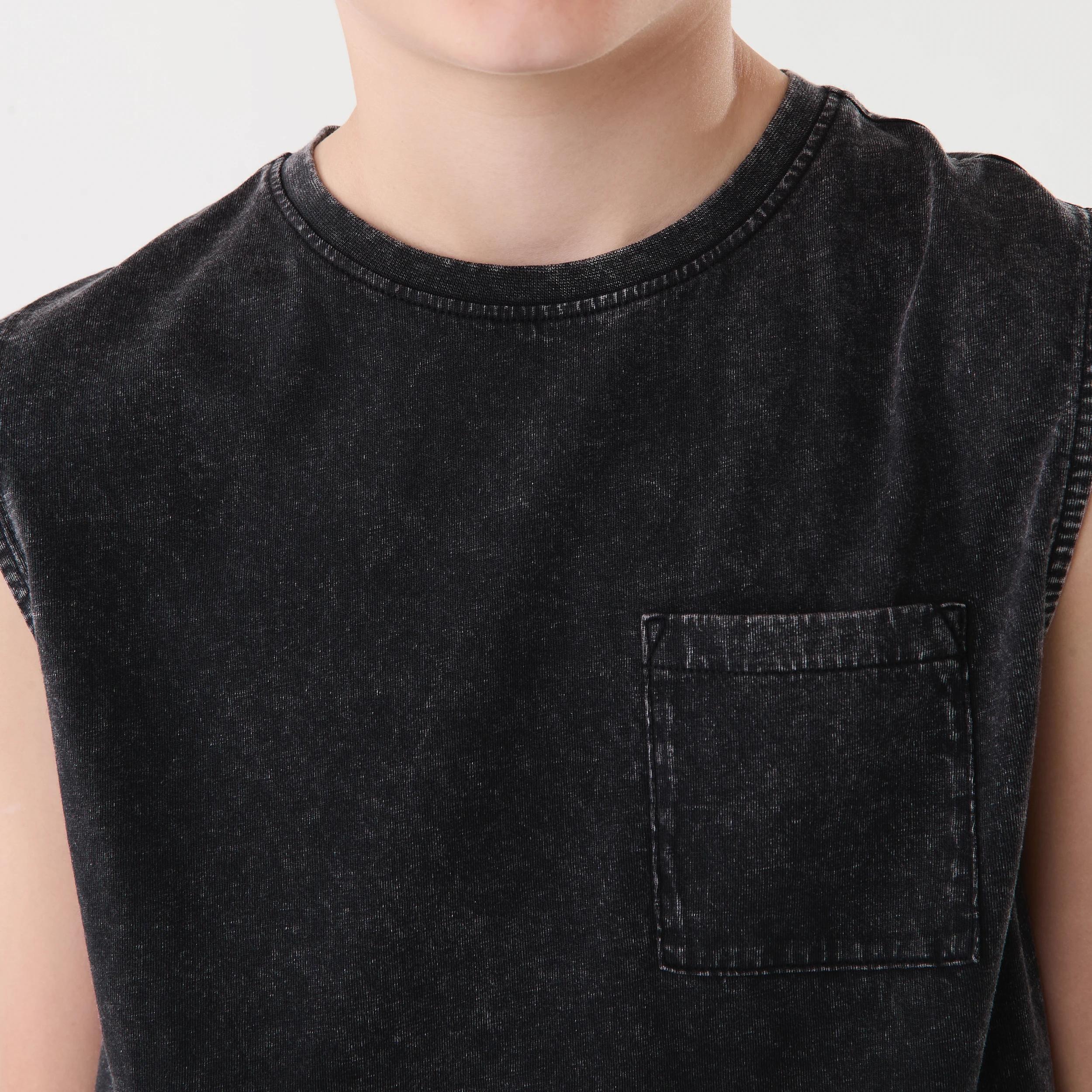 4 Sleeveless Wash Muscle Black, 4 of 8