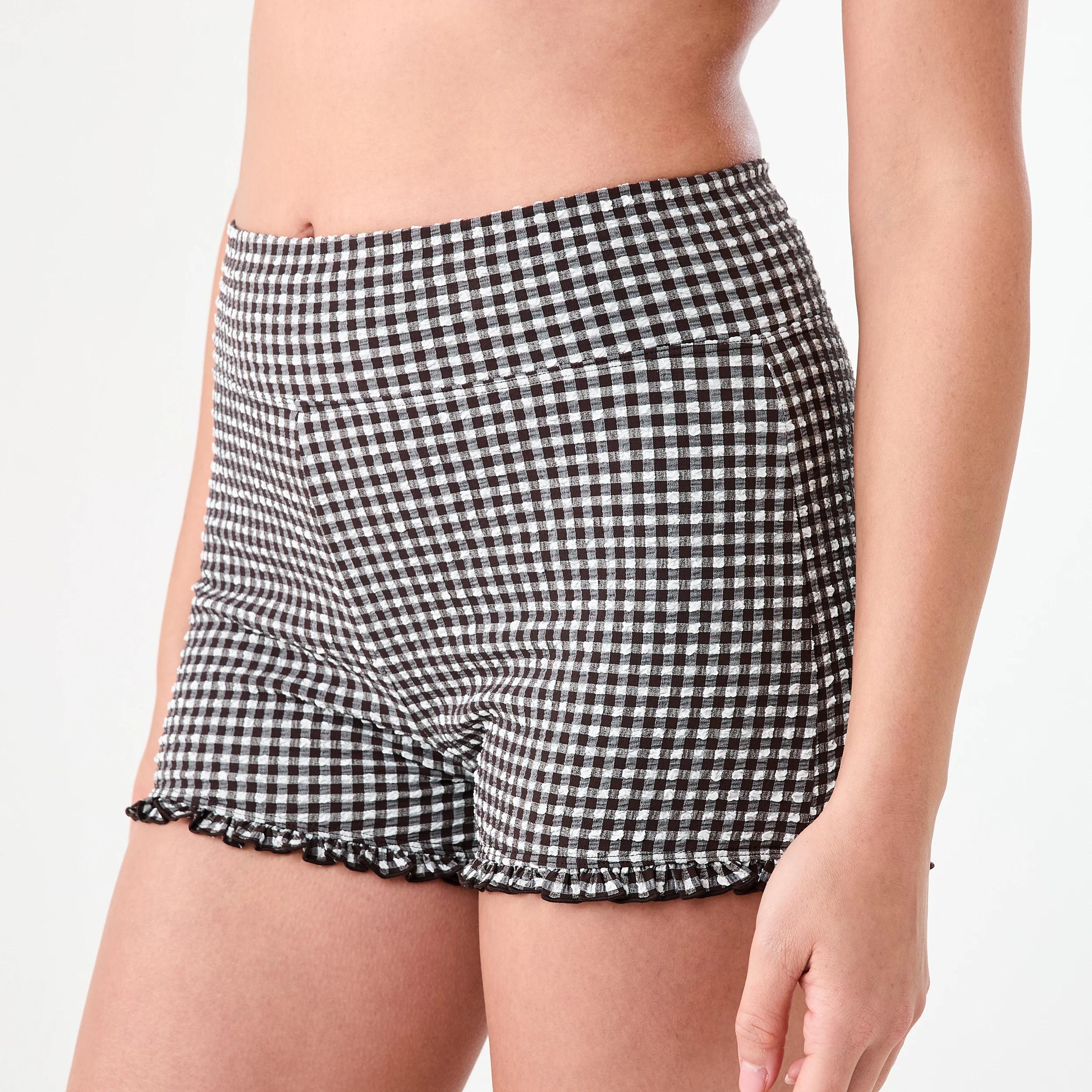 2 Gingham Textured Swim Shorts BROWN GINGHAM, 2 of 5
