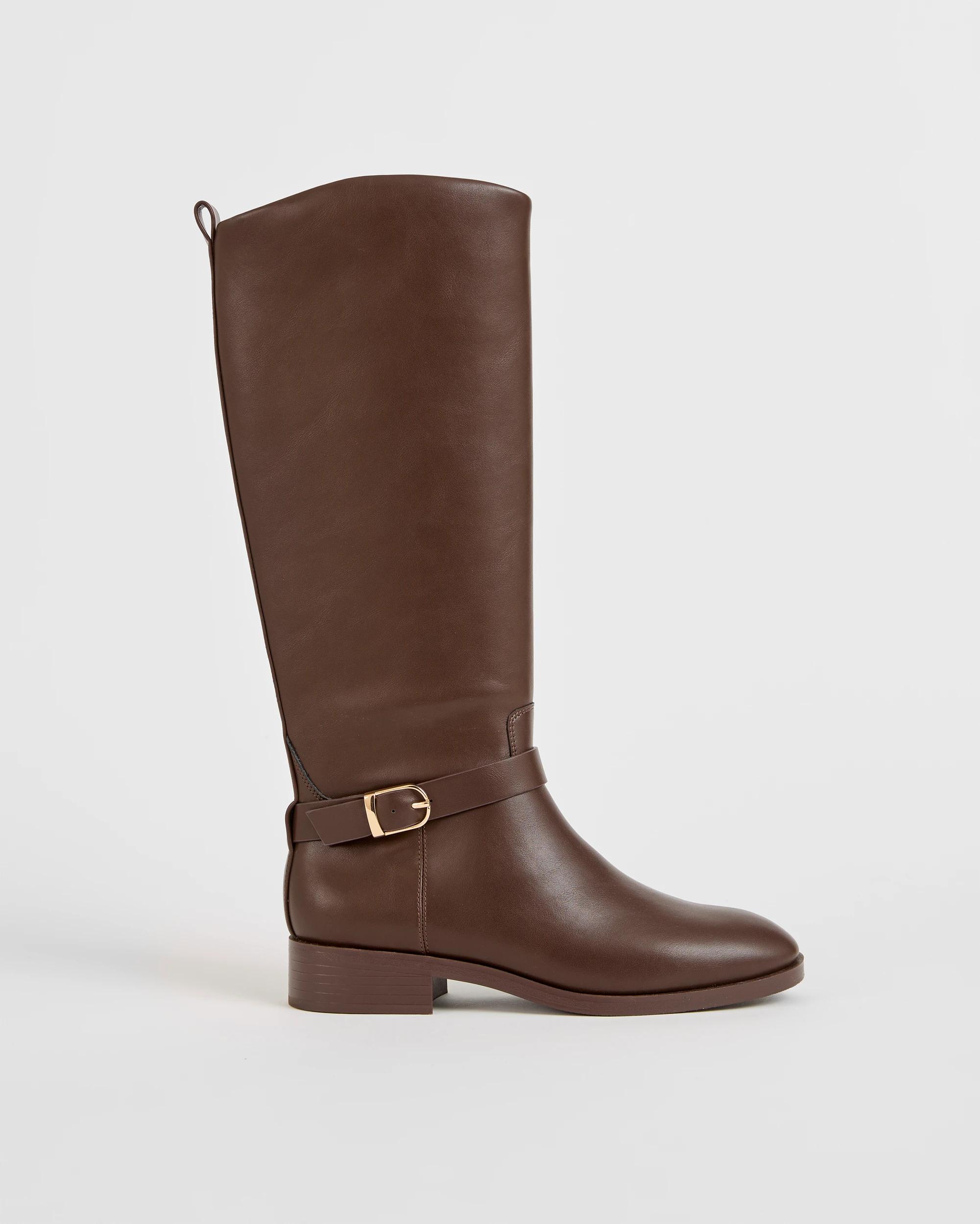 1 Target Woman Riding Long Slant Edge Boots - Larissa CHOCOLATE, 1 of 1