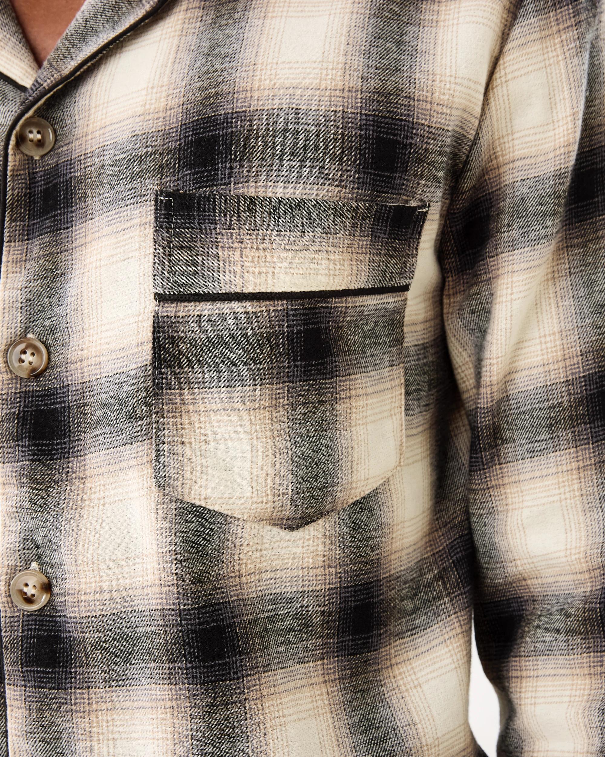 5 Long Sleeve Woven Button Through Pyjama Set Bge Check, 5 of 8