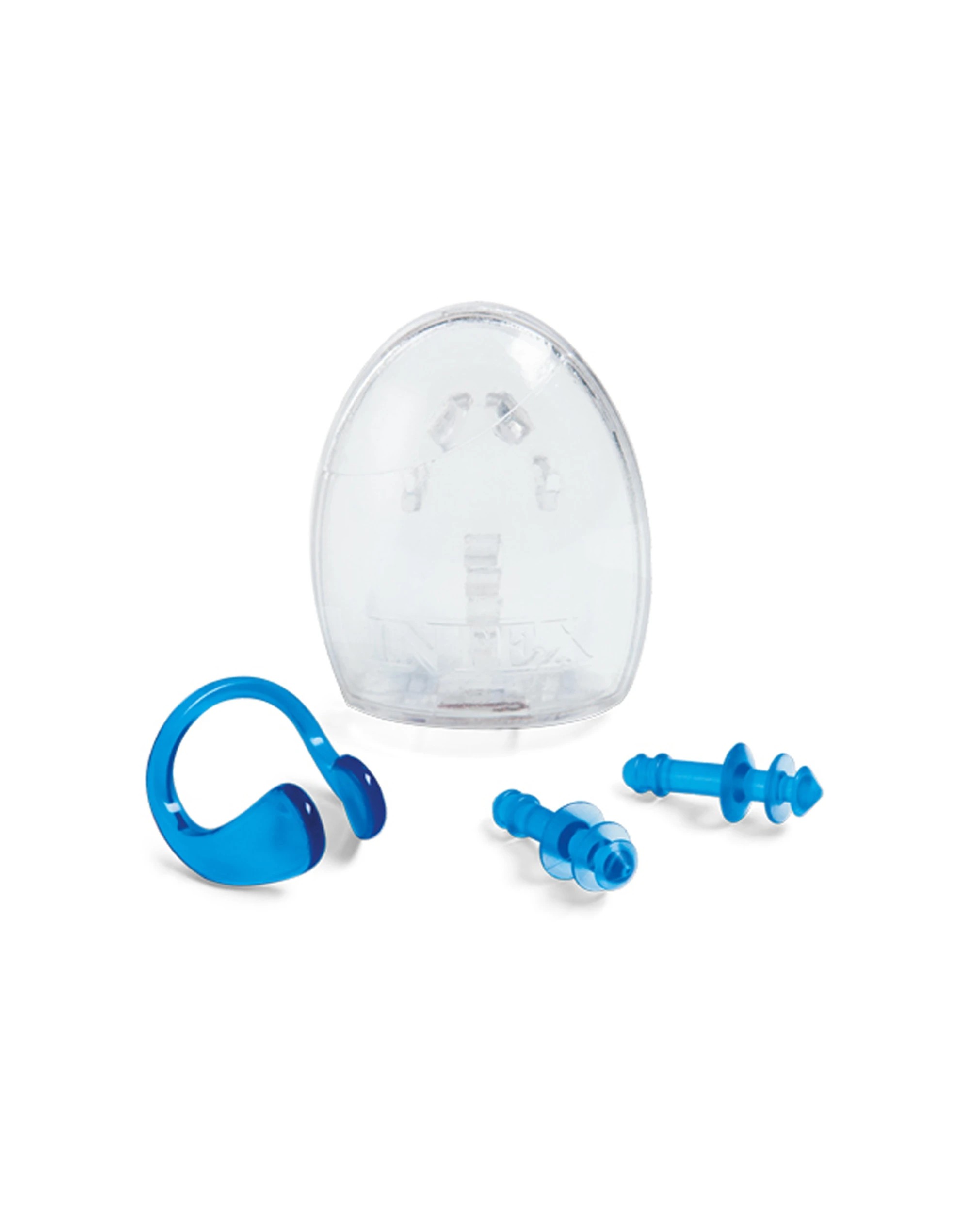 1 Intex 3pc Ear Plugs & Nose Clip Combo Set w/ Case - Blue, 1 of 1