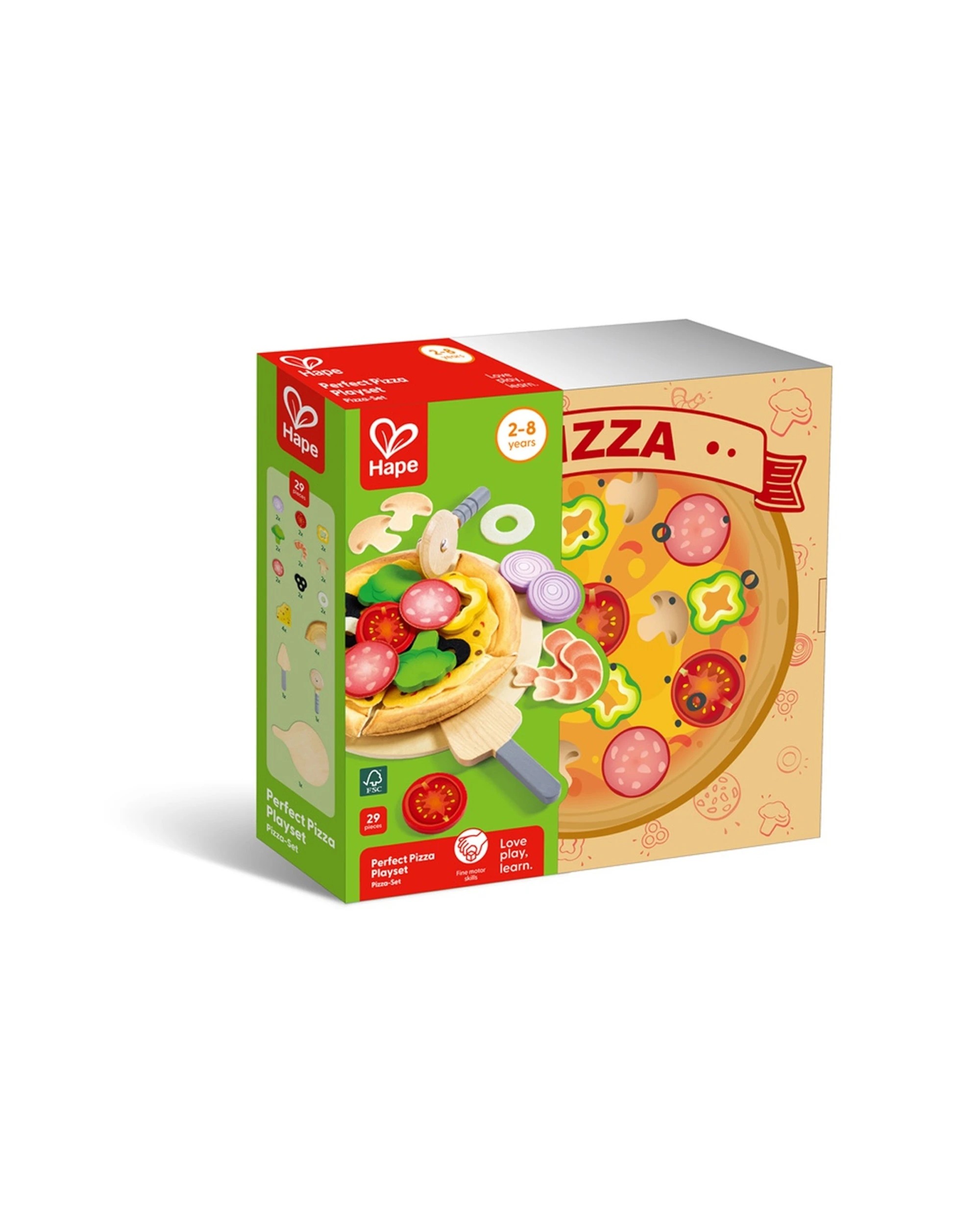 2 Hape Perfect Pizza Playset Wooden Toy Cutter Toppings Oven - Multi, 2 of 4