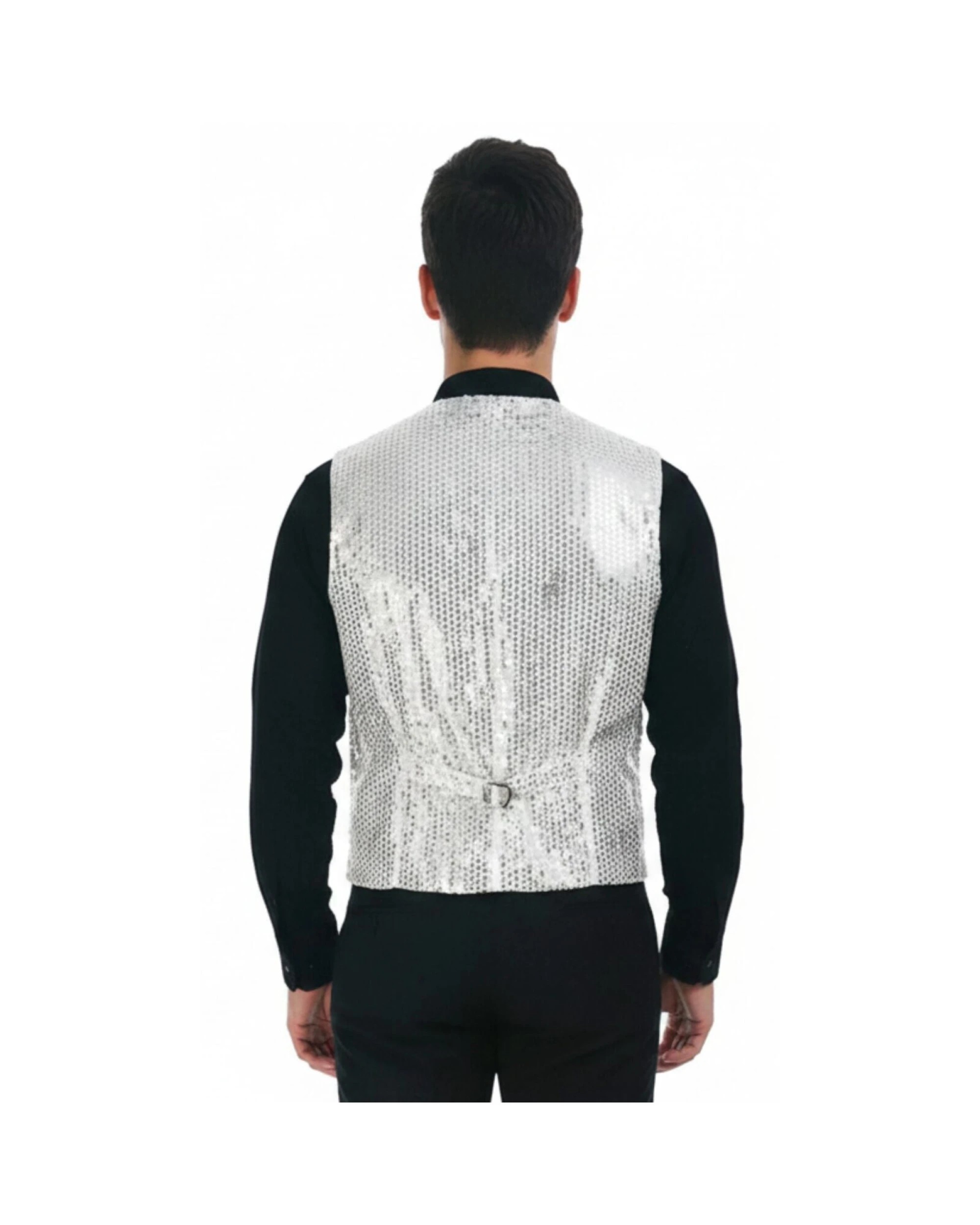 4 BR Co tume  Men'  Sequin Wai tcoat Dance Co tume, 4 of 4
