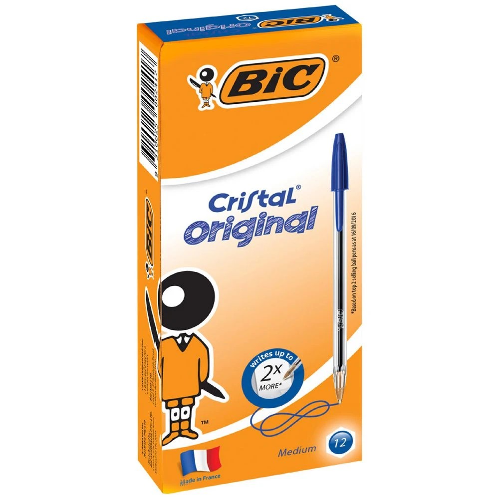 1 BIC Cristal Original Ballpoint Pens Blue 12 Pack, 1 of 6