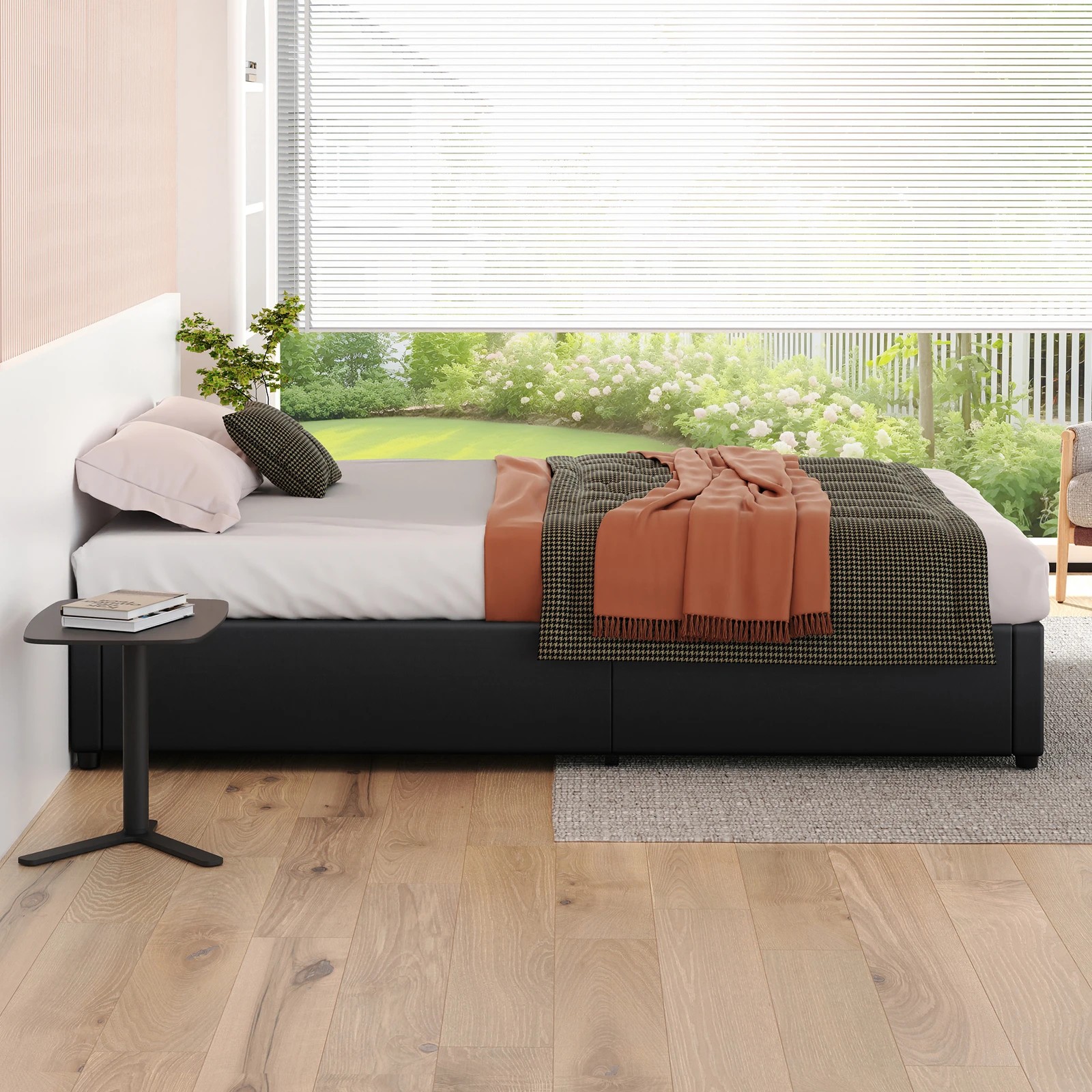 7 Alfordson Bed Frame Queen Size Gas Lift Storage Mattress Base Barlow - Black, 7 of 10
