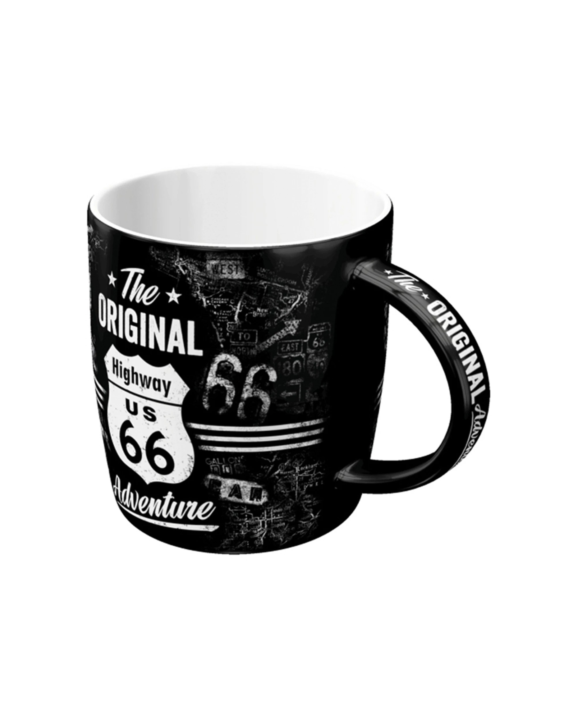 3 Nostalgic-Art 4PK Ceramic Mug 330ml Retro Design - Route 66 Adventure - Black, 3 of 5