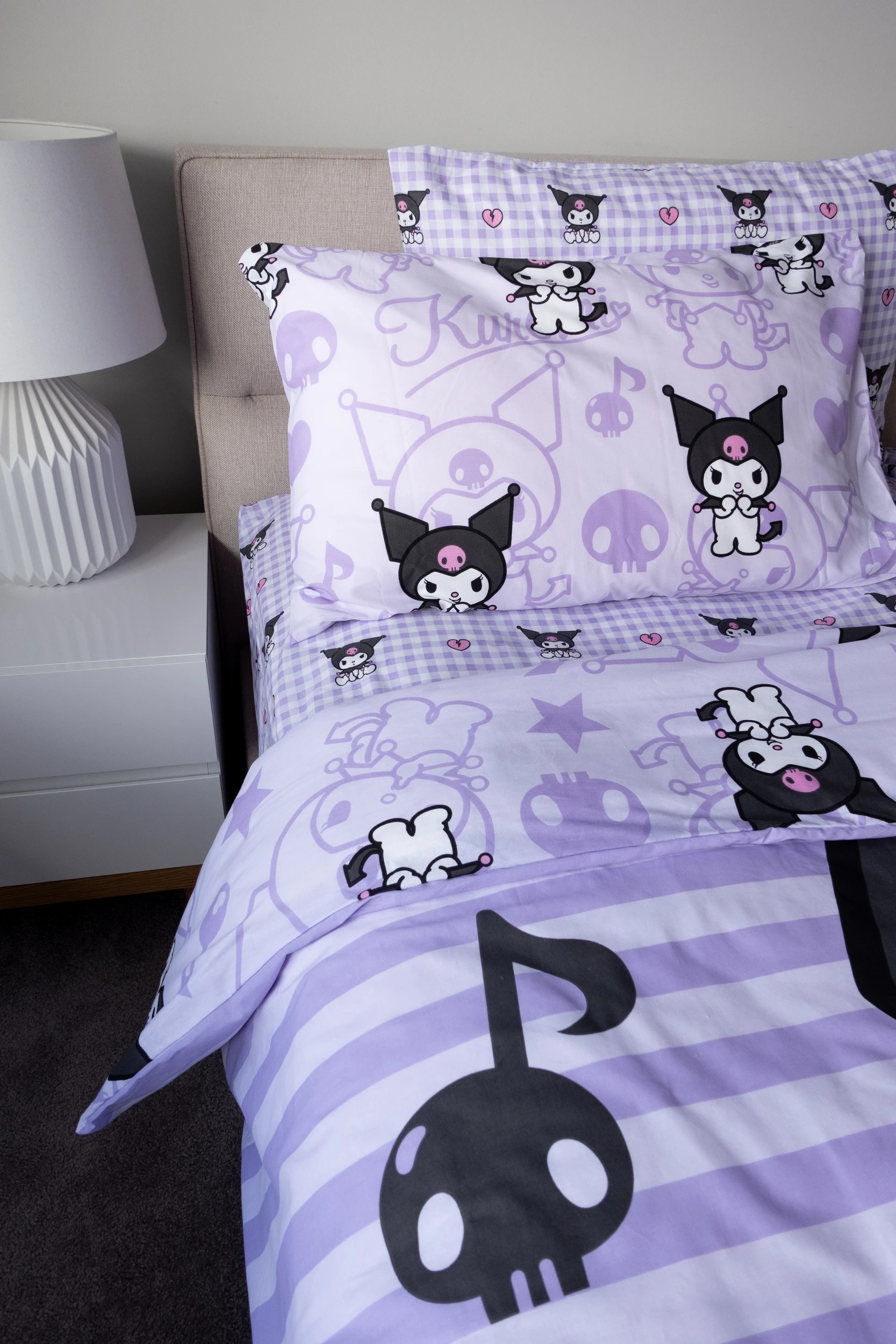 6 Hello Kitty Kuromi Kids Fitted Sheet Set - King Single Bed - Purple, 6 of 7