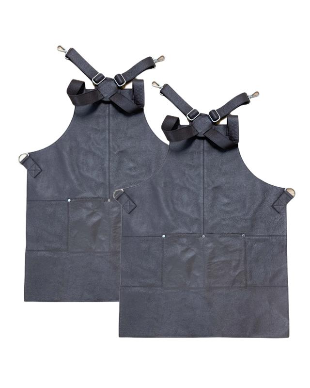 BR Home Buffalo Leather Cooking Apron with Waterproof and Durable Feat