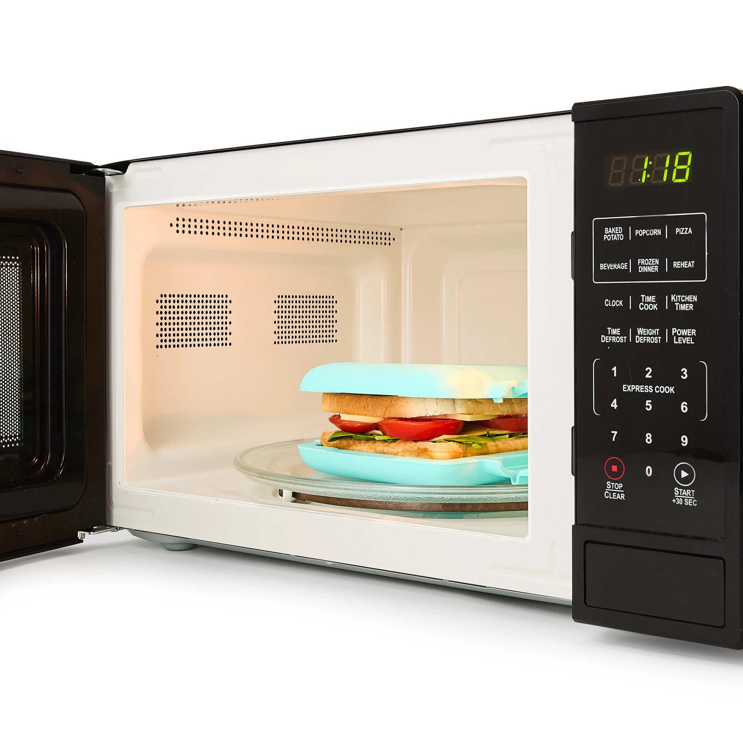 2 Microwave Toastie - Green, Smiley, 2 of 10