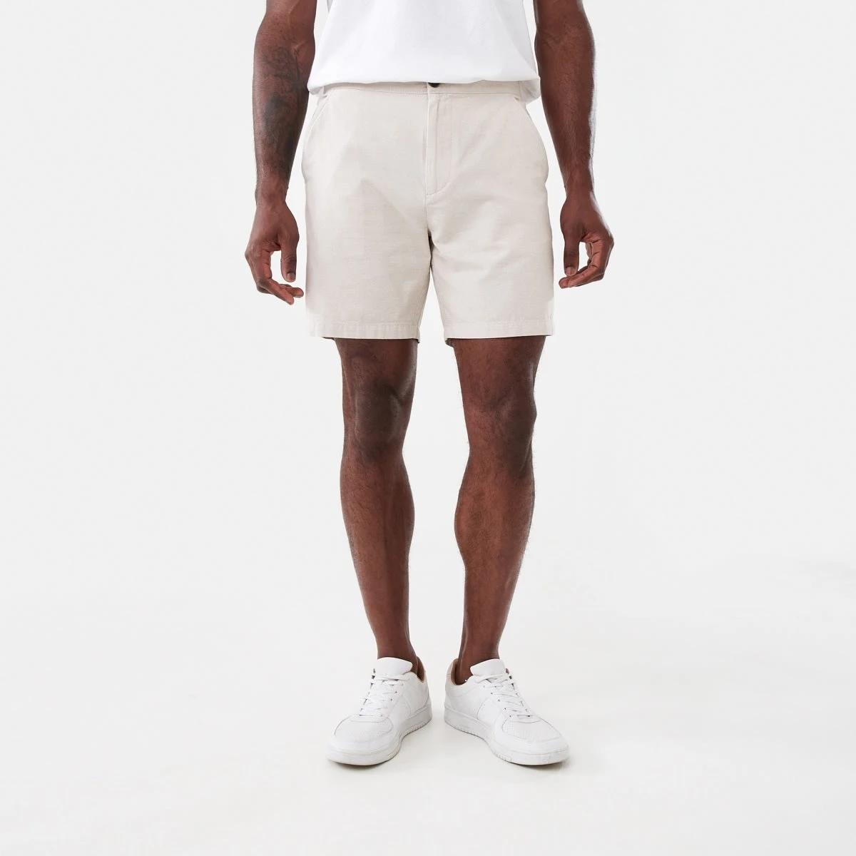 6 Textured Bermuda Shorts BARLEY BEIGE, 6 of 6